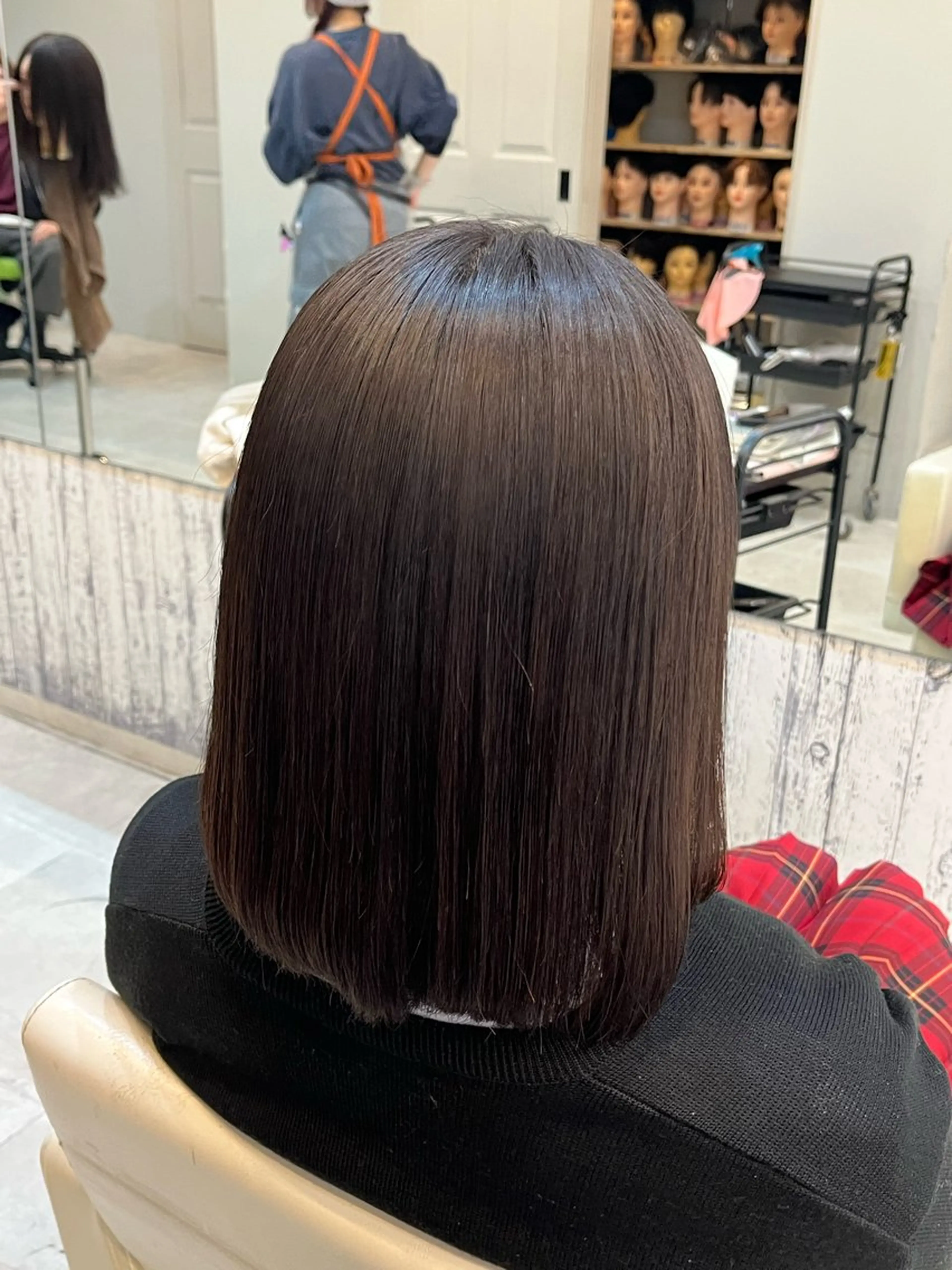 ミディアム 縮毛矯正 トリートメント 💫ワカ/松本/ カットモデル募集中のヘアスタイル