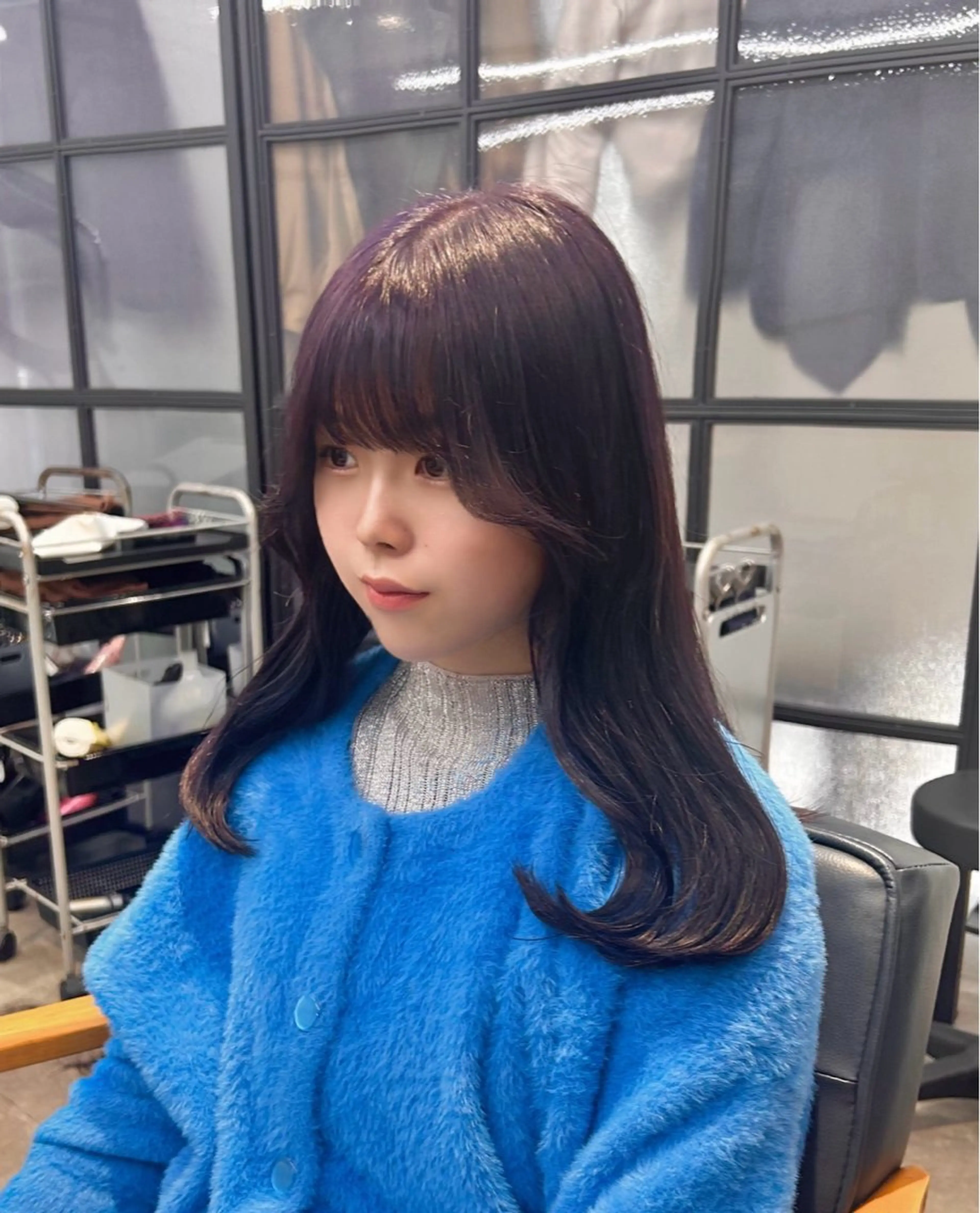 セミロング カラー 韓国×髪質改善カラー 💎hinaのヘアスタイル