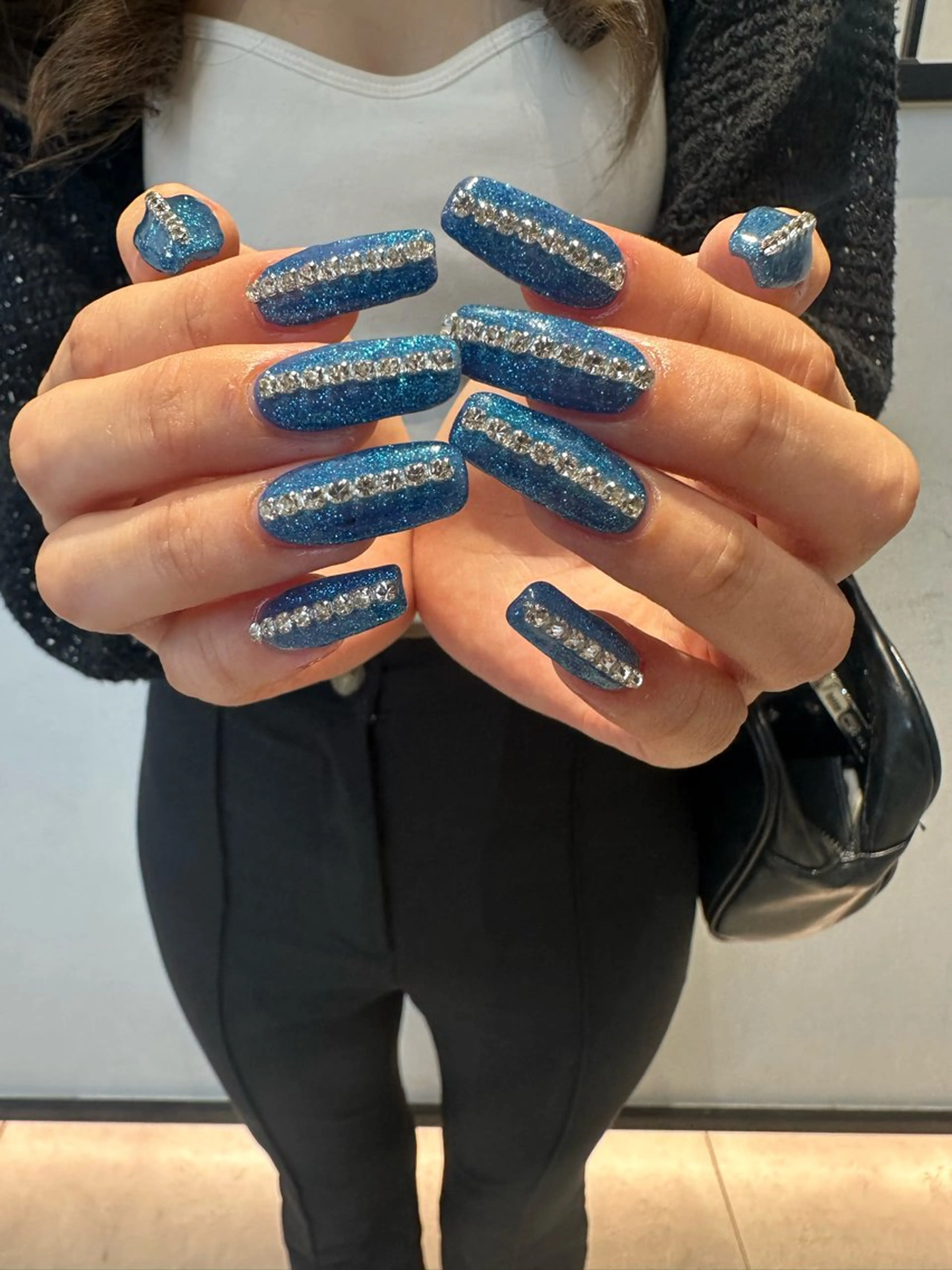 ワンカラー💜🤍ラメ🤍💜オフありもできます😊の写真