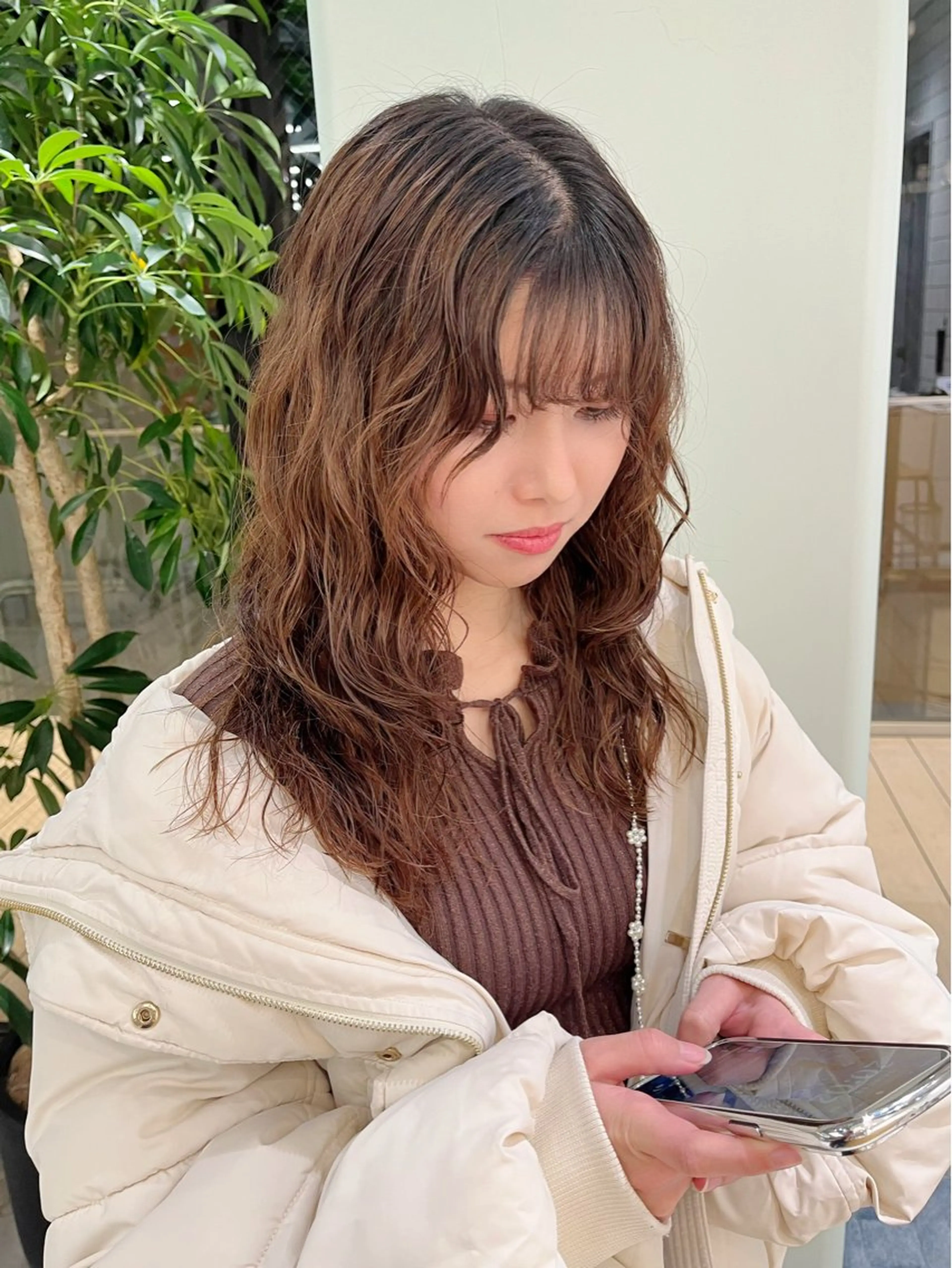 ミディアム パーマ ミディアムレイヤー ミディアムパーマ レイヤーカット カット パーマ 原宿パーマ kazuのヘアスタイル