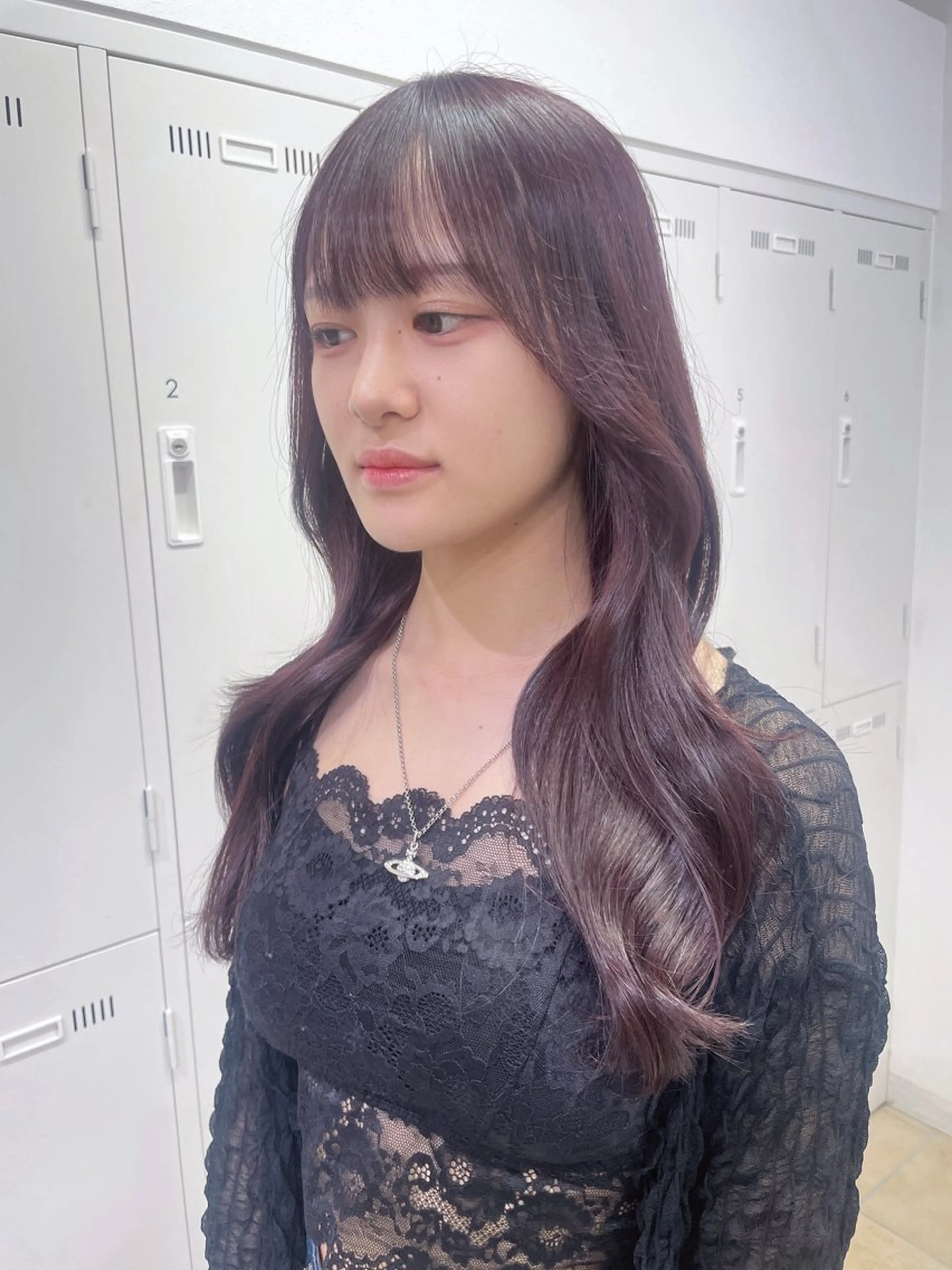 ロング カラー ブラウンカラー ラベンダーカラー ラベンダーピンク ピンクカラー ヘアカラー 福島成美/髪質改善 縮毛矯正/カラーのヘアスタイル