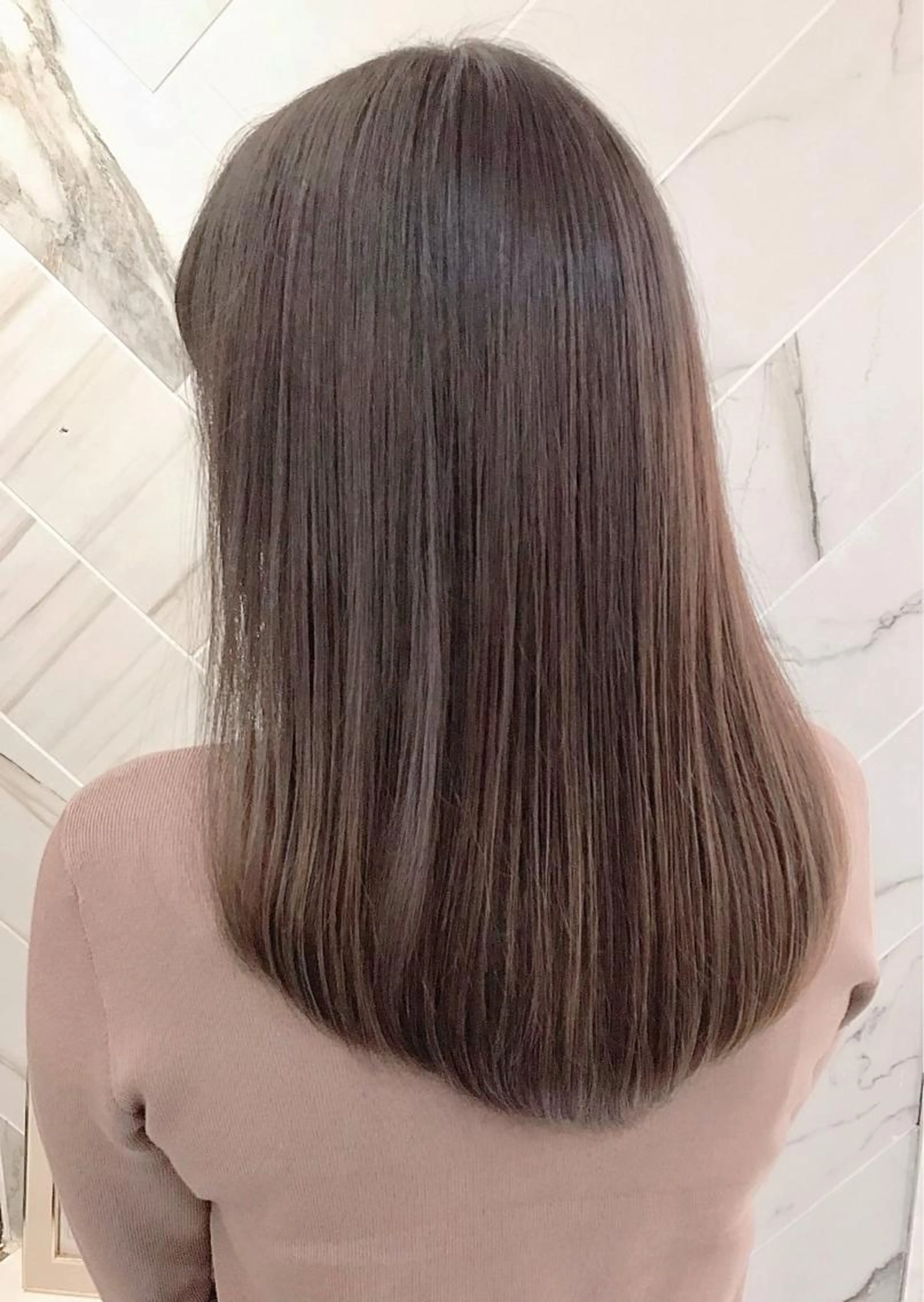 【矯正+カラー💭】髪質改善ストレート💕+イルミナorアディクシーカラー+3stepトリートメントの写真