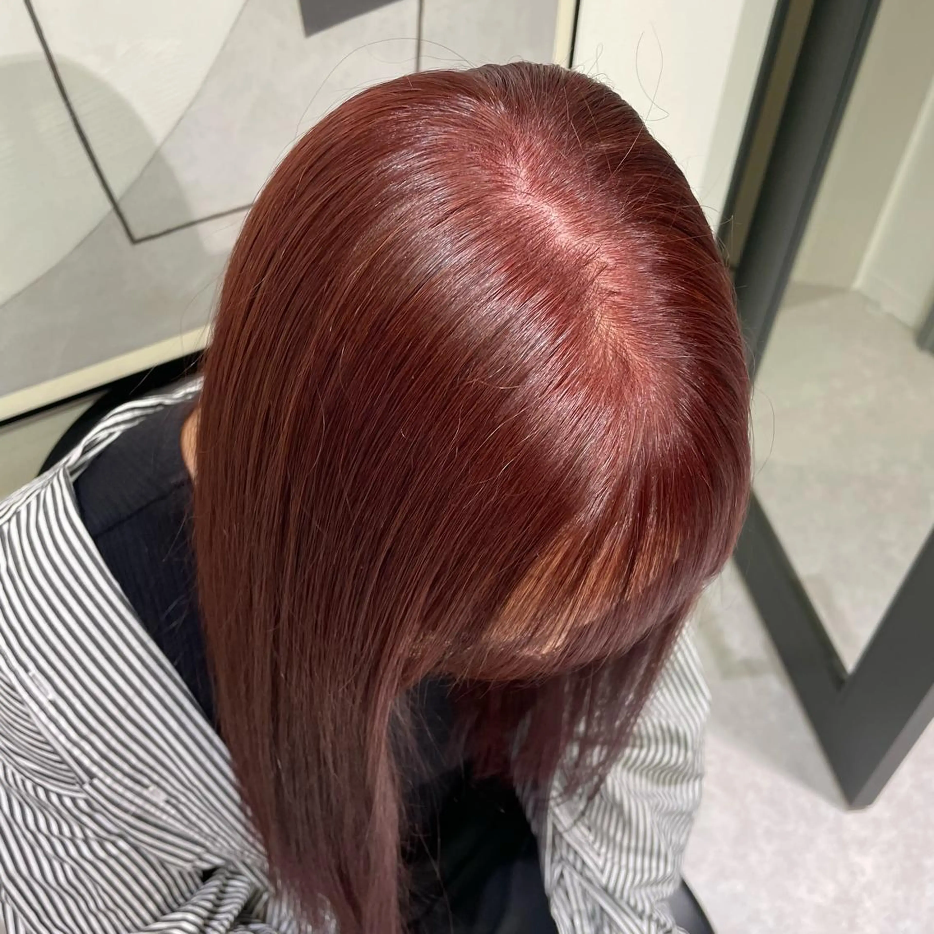 セミロング カラー ブラウンカラー ピンクカラー ピンクブラウン ダブルカラー/ピンク 🎀momo🎀のヘアスタイル