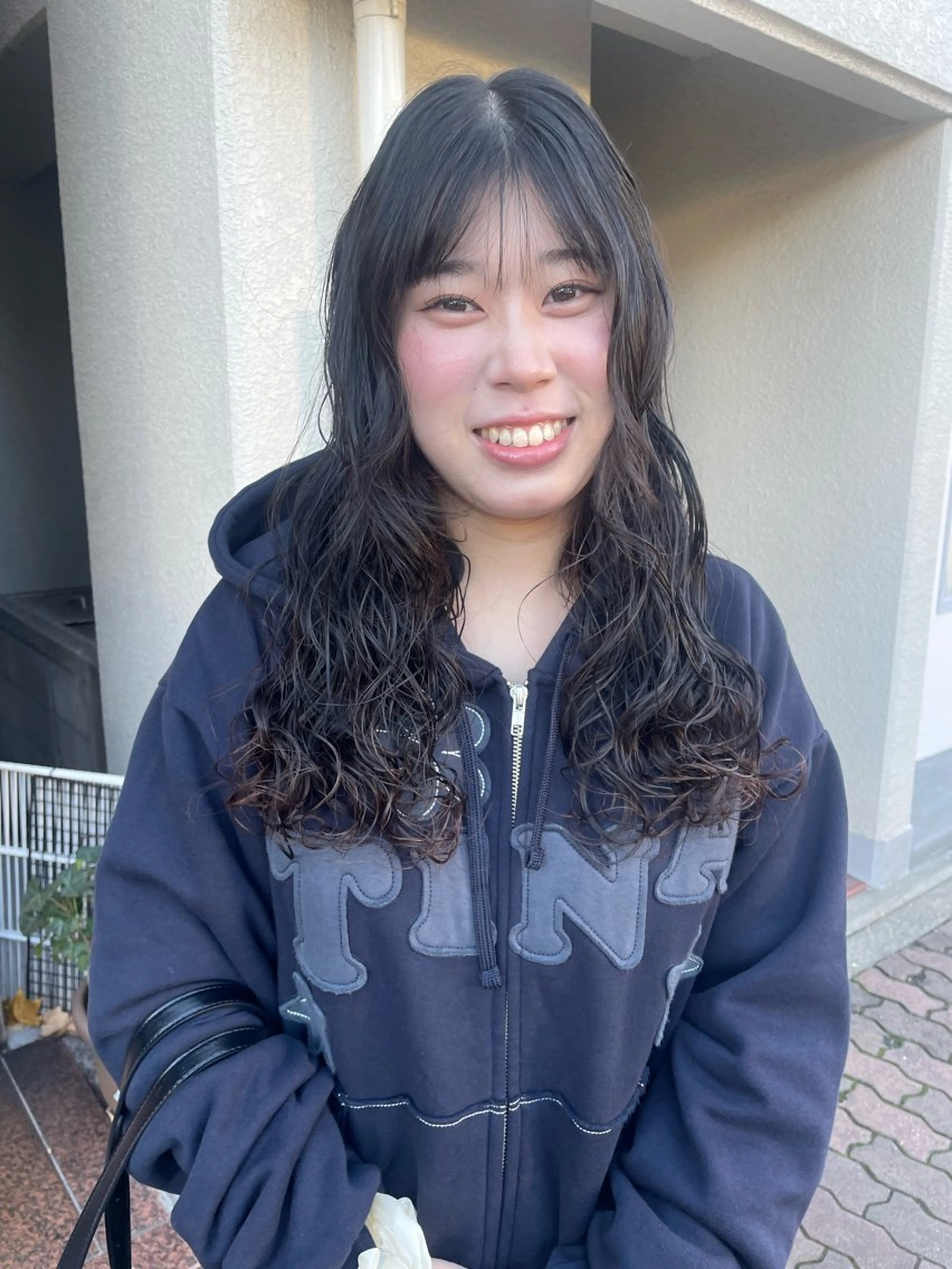 ロング パーマ カットモデル/ ハイトーン/ゆうあのヘアスタイル