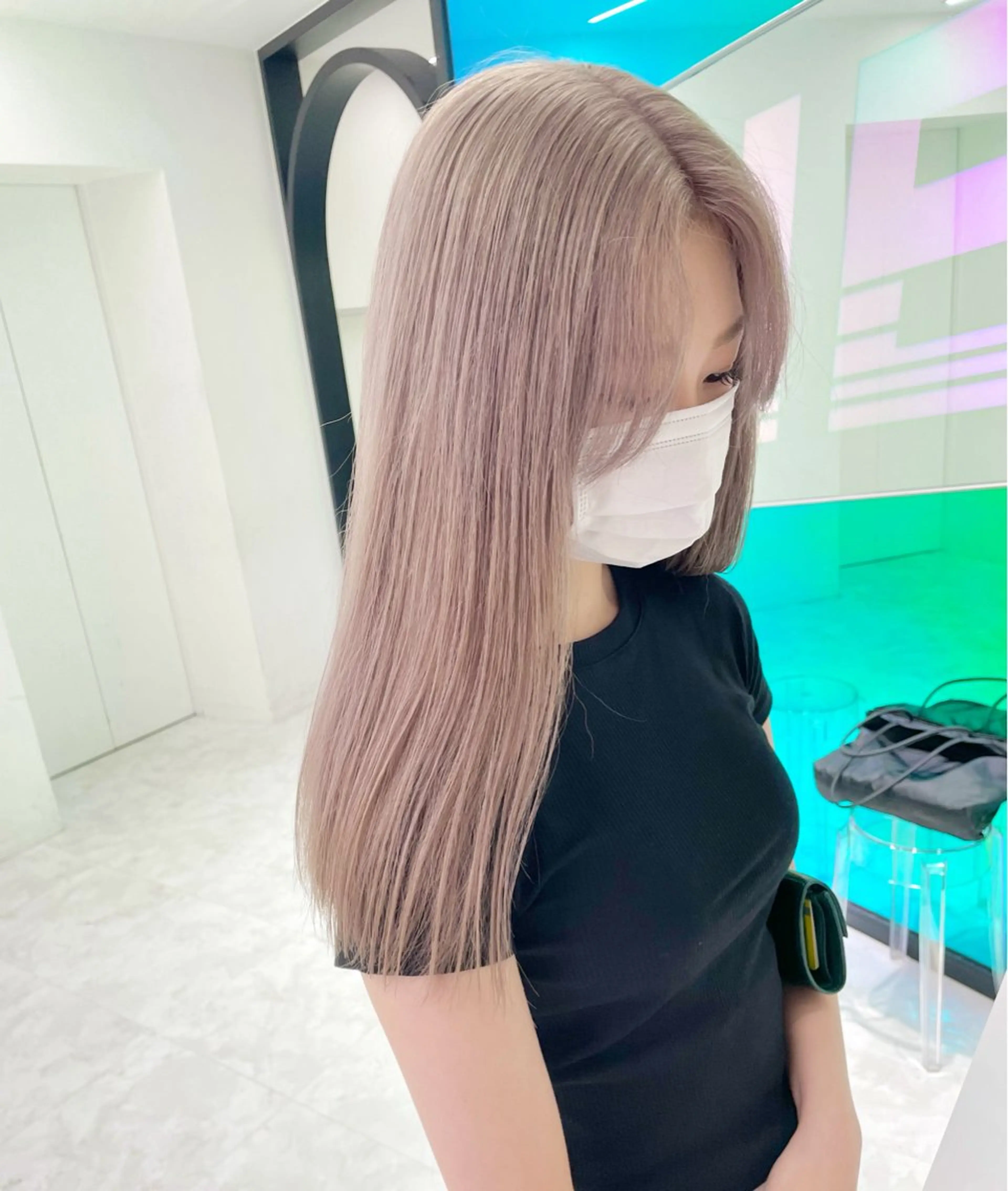 ロング カラー ヘアカラー トリートメント ヘッドスパ ヘアセット 🤍ベージュ×艶髪 🤍Ryuta🤍のヘアスタイル