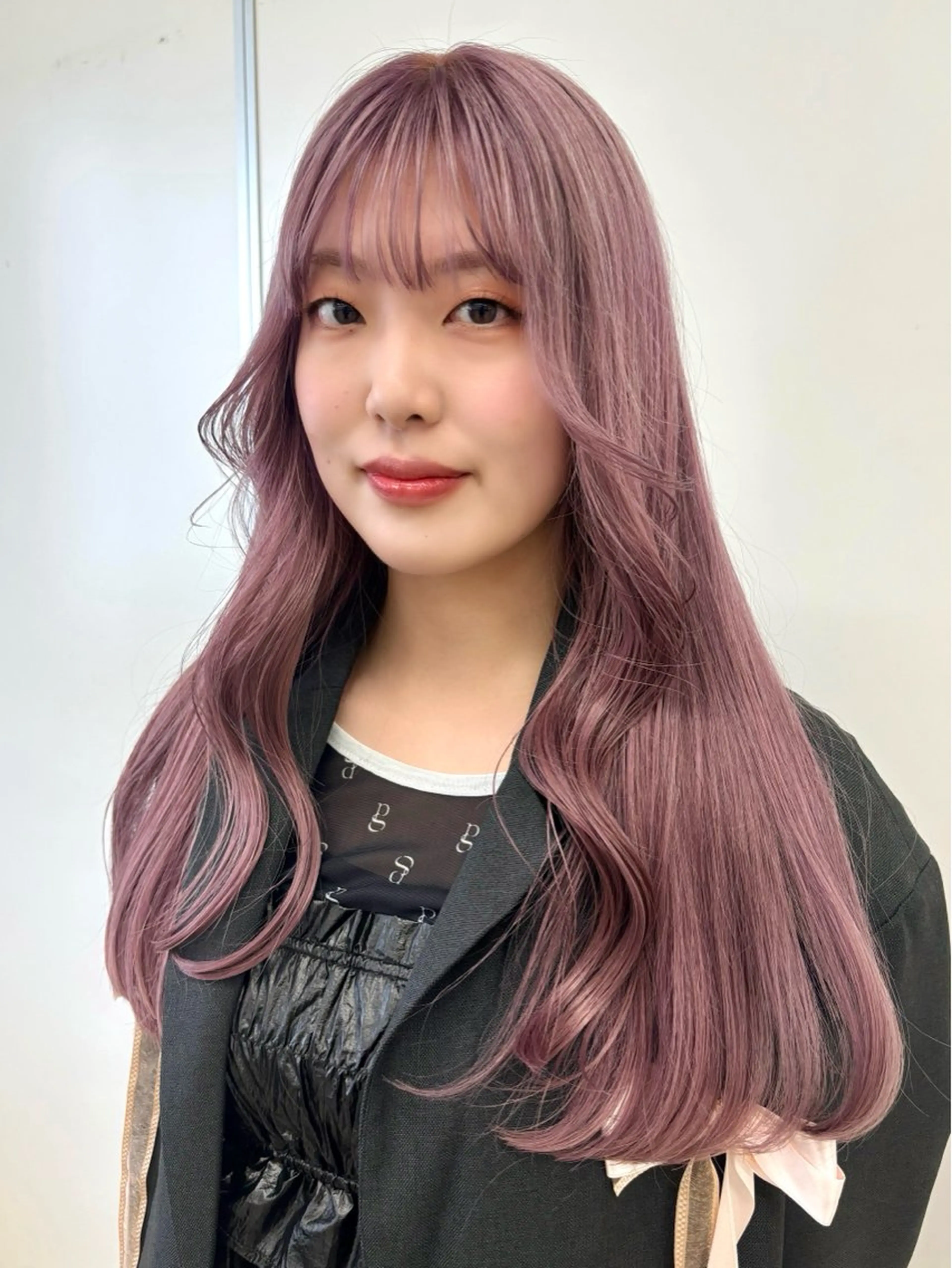 ロング カラー ブリーチ ケアブリーチ ダブルカラー ハイトーンカラー ラベンダーカラー ヘアカラー トリートメント 暖色カラー🍒 ケアブリーチ/akiのヘアスタイル
