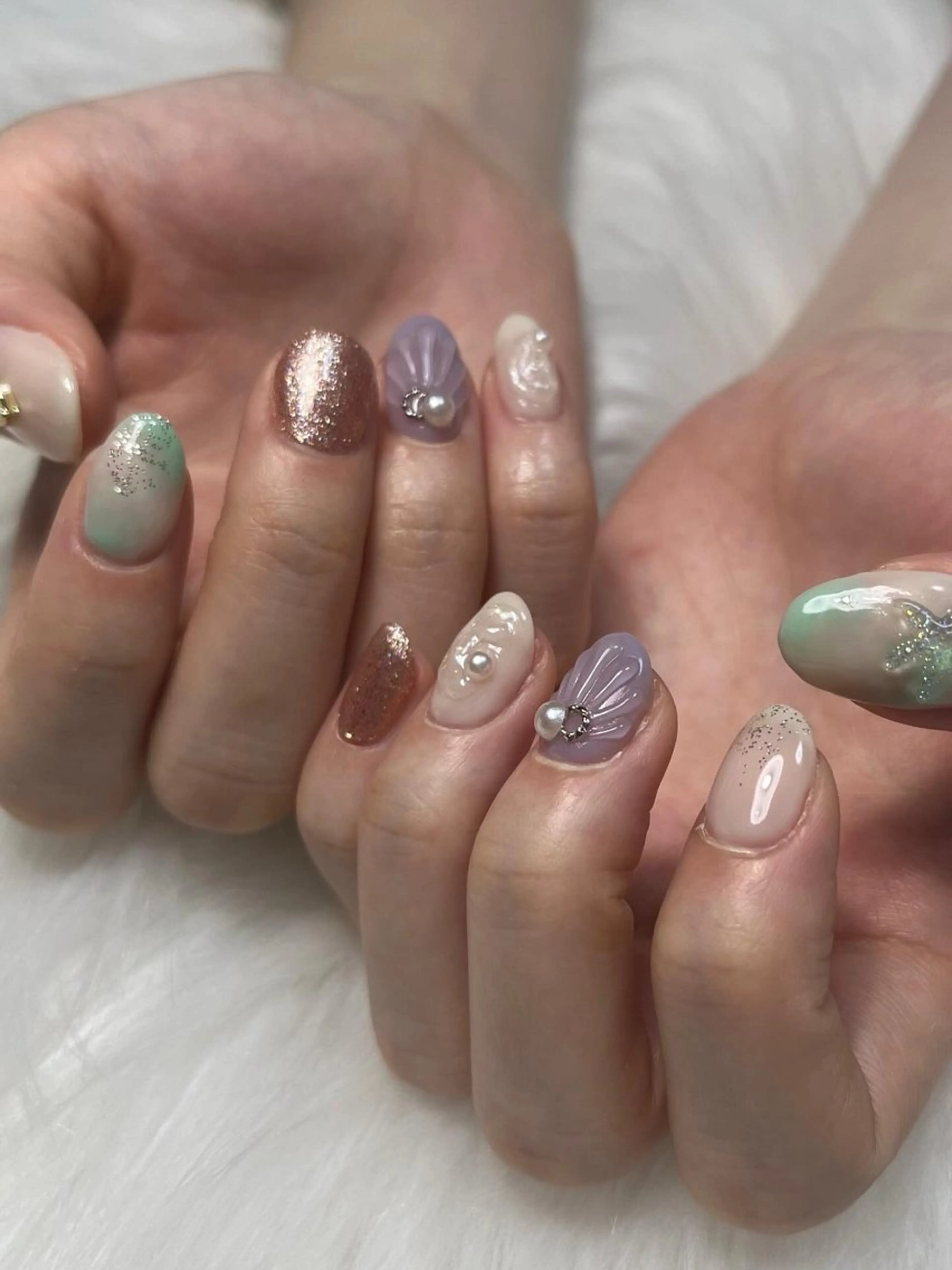ネイル フラワーネイル ニュアンスネイル ぷっくりネイル フットネイル Nail salon Hanakoのネイルデザイン