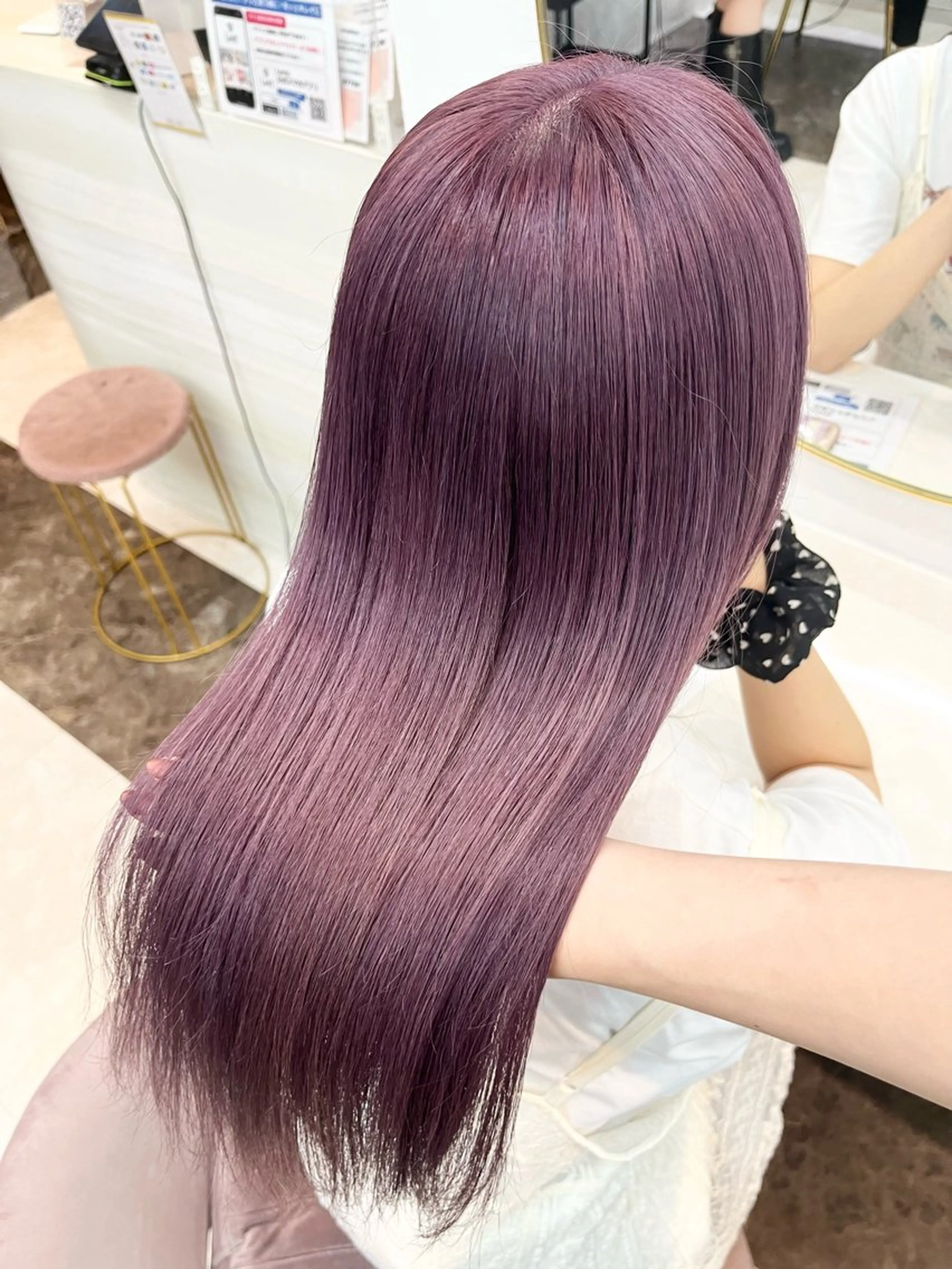 セミロング カラー YUI/透明感 ブリーチ❕髪質改善のヘアスタイル