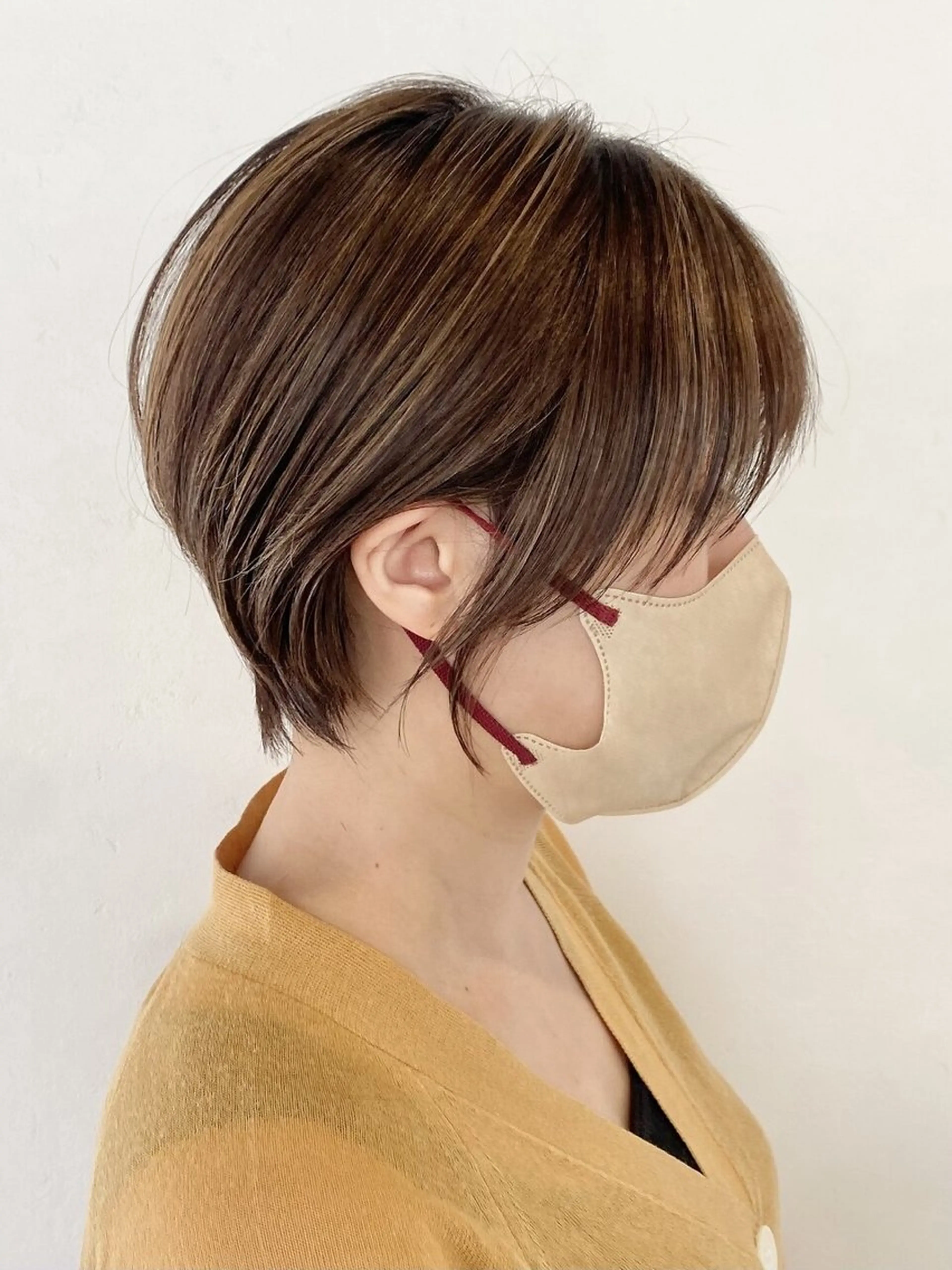 🩵ショートヘア限定🩵似合わせカット×白髪ぼかしハイライト×フルカラー×艶トリートメントメントの写真