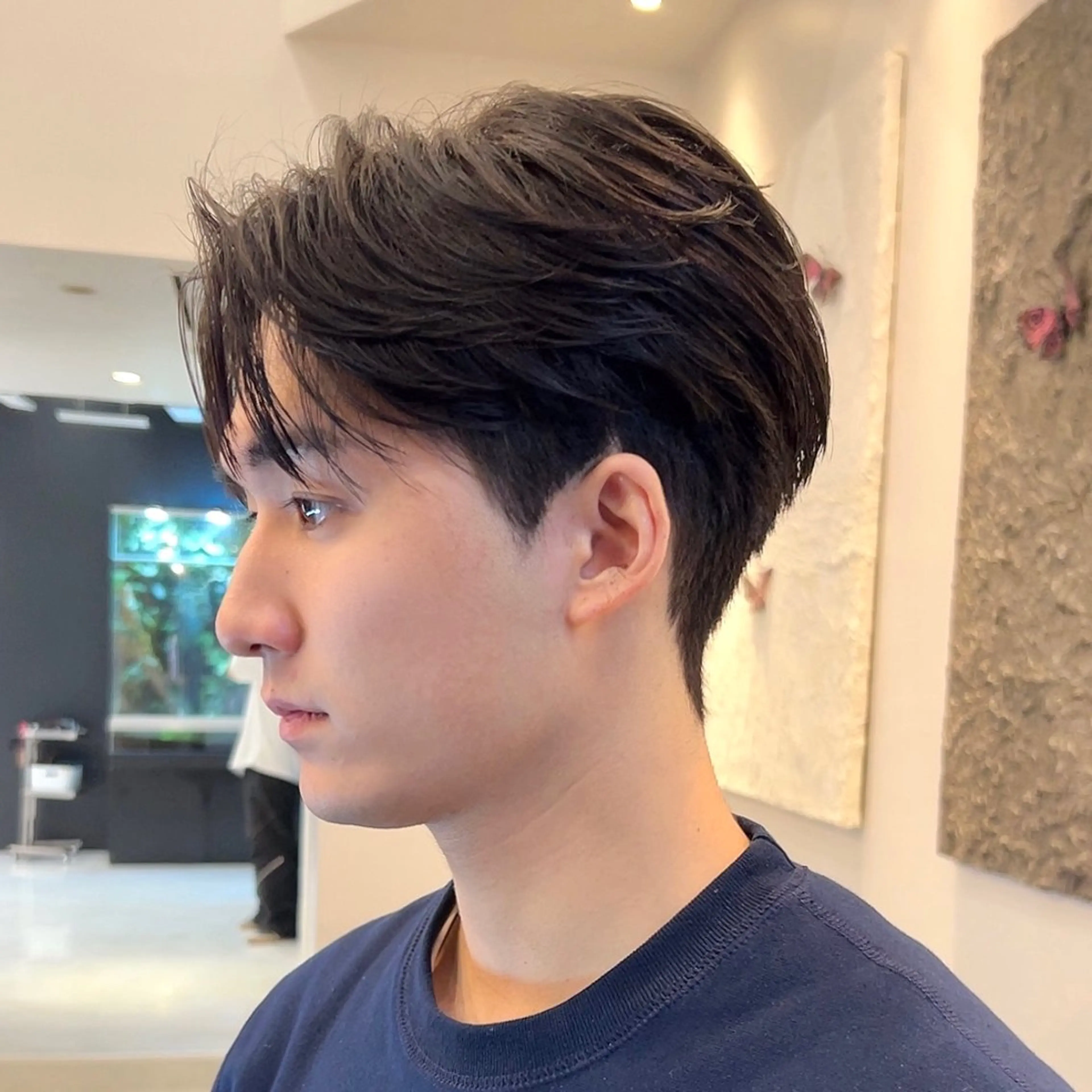 パーマ メンズ カット パーマ 岡田大志🇰🇷 中/韓メンズヘアのヘアスタイル