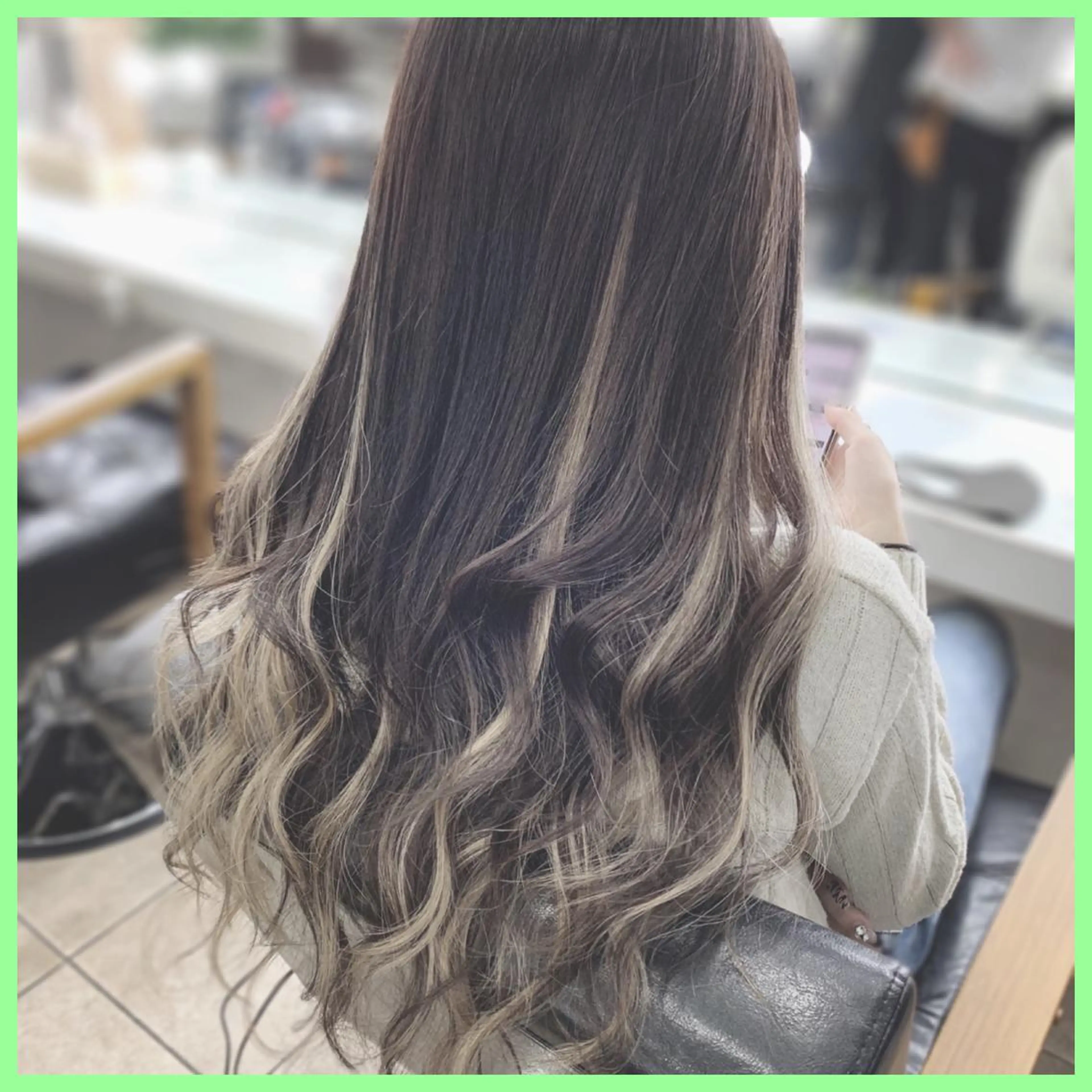 ロング カラー カット ヘアカラー トリートメント エクステ 🫧あ お🫧 心斎橋のヘアスタイル