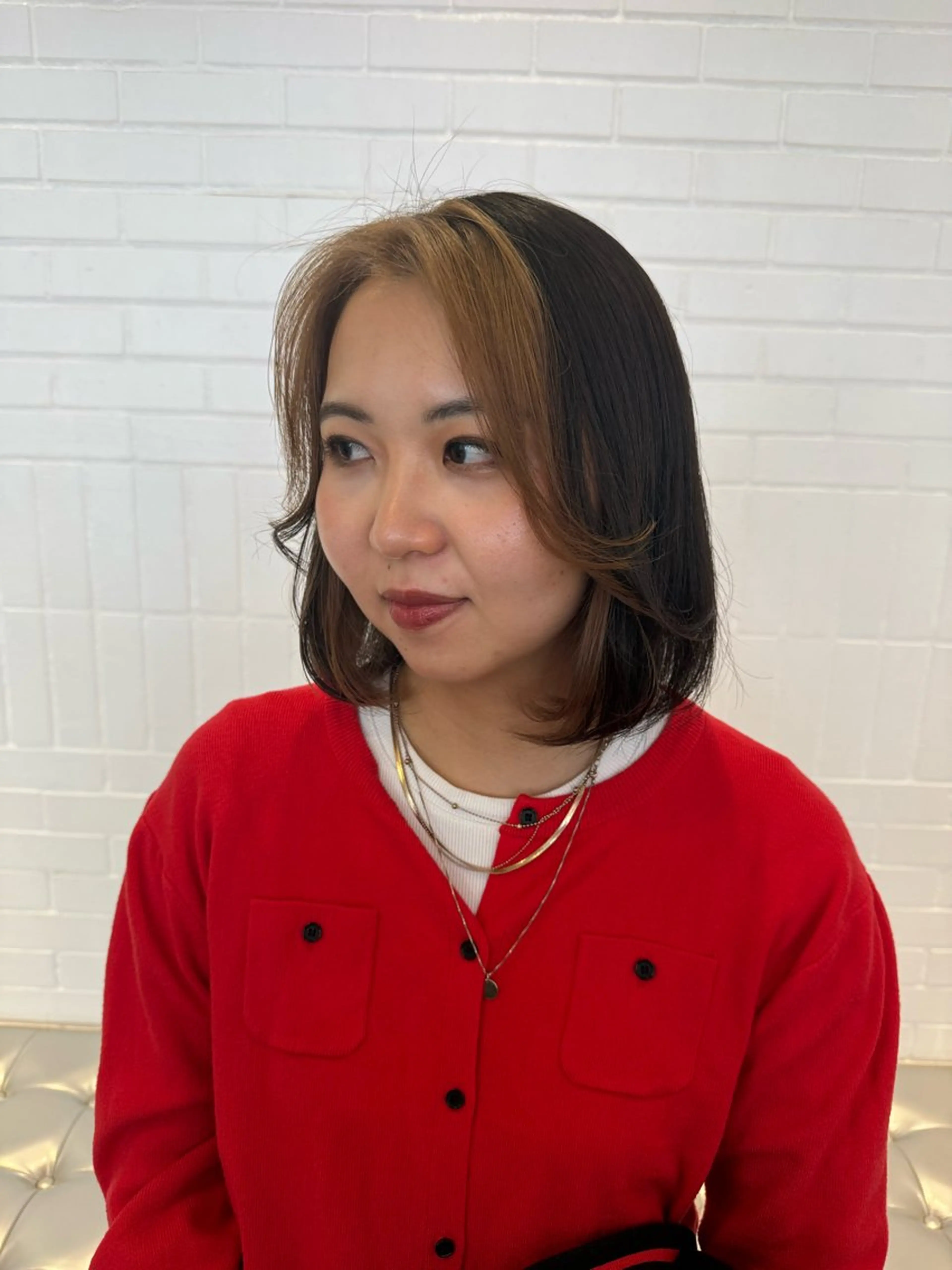 セミロング カラー ヘアアレンジ ヘアカラー トリートメント ヘアセット 海外/ハイトーン🪽 ☯️ami☯️のヘアスタイル