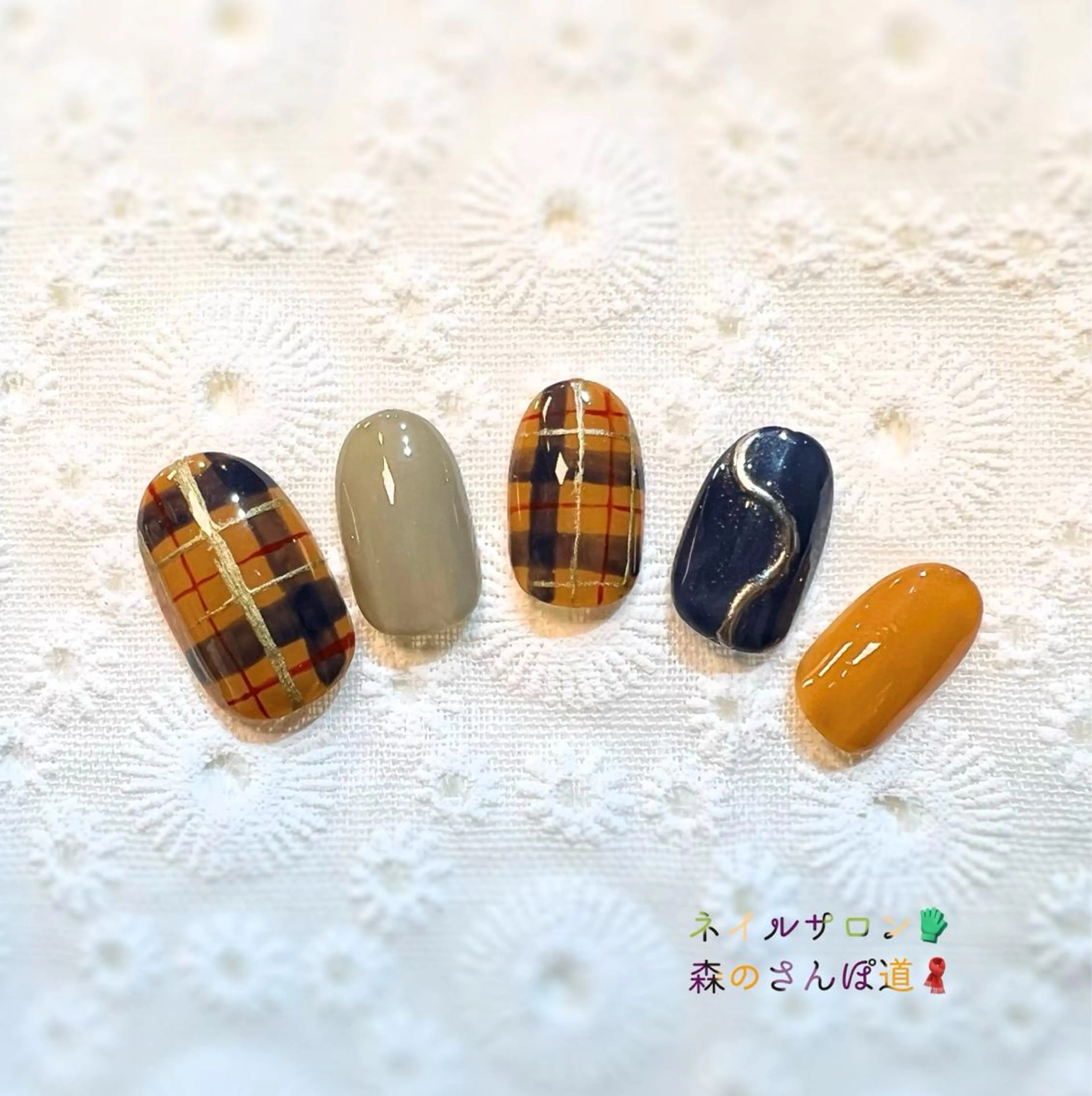 ネイル ハンドネイル 森のさんぽ道所属・ショートネイル 森のさんぽ道のネイルデザイン