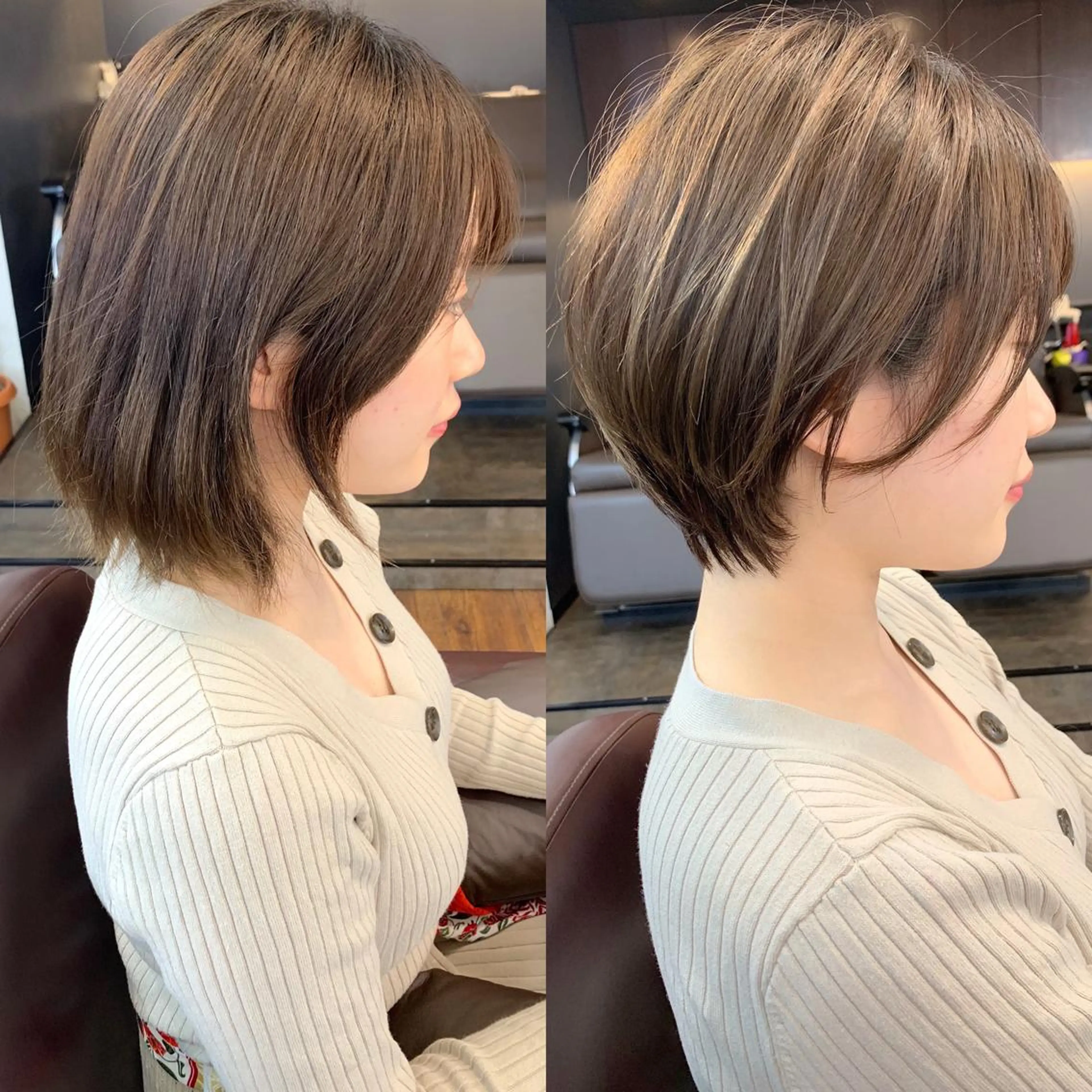 ショート カラー 縮毛矯正/ショート/ レイヤー/畑中正敏のヘアスタイル