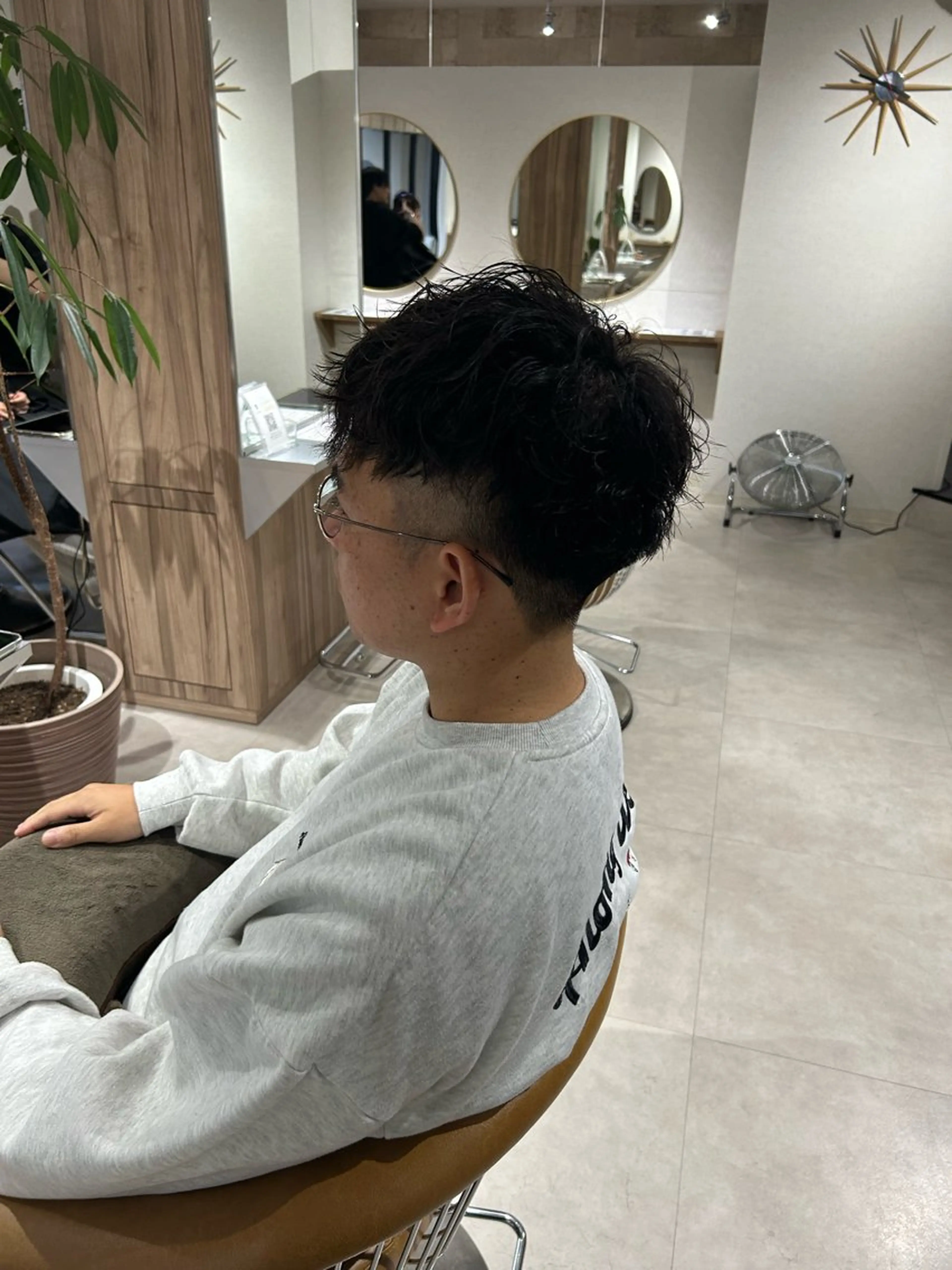 パーマ メンズ カット パーマ 透明感/艶髪/ 石山浩二のヘアスタイル