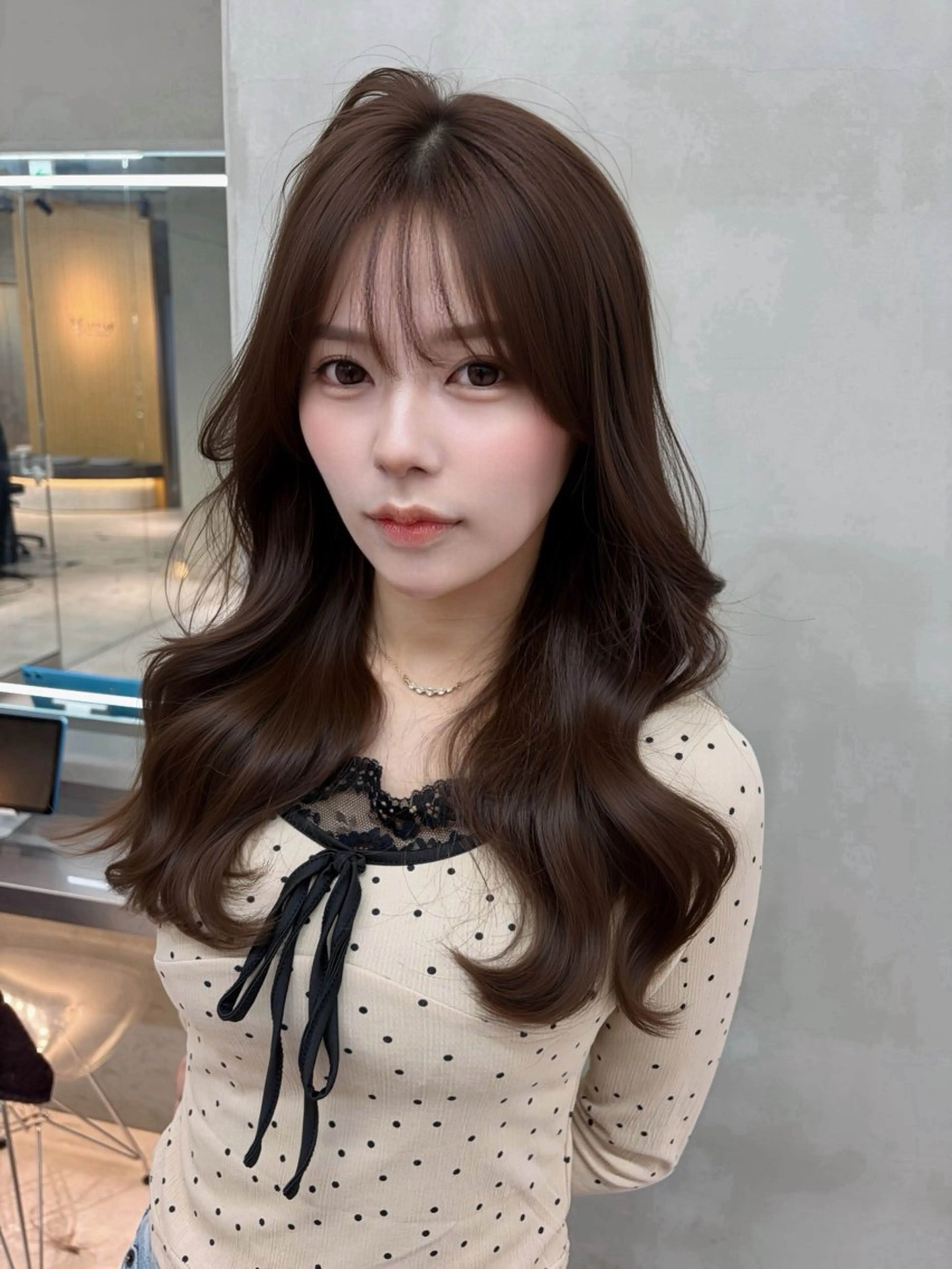 セミロング カラー ヘアアレンジ ベージュカラー ブリーチ 透明感カラー ブリーチなしカラー 髪質改善 カット ヘアカラー トリートメント 【博多髪質改善】 吉村 清志のヘアスタイル