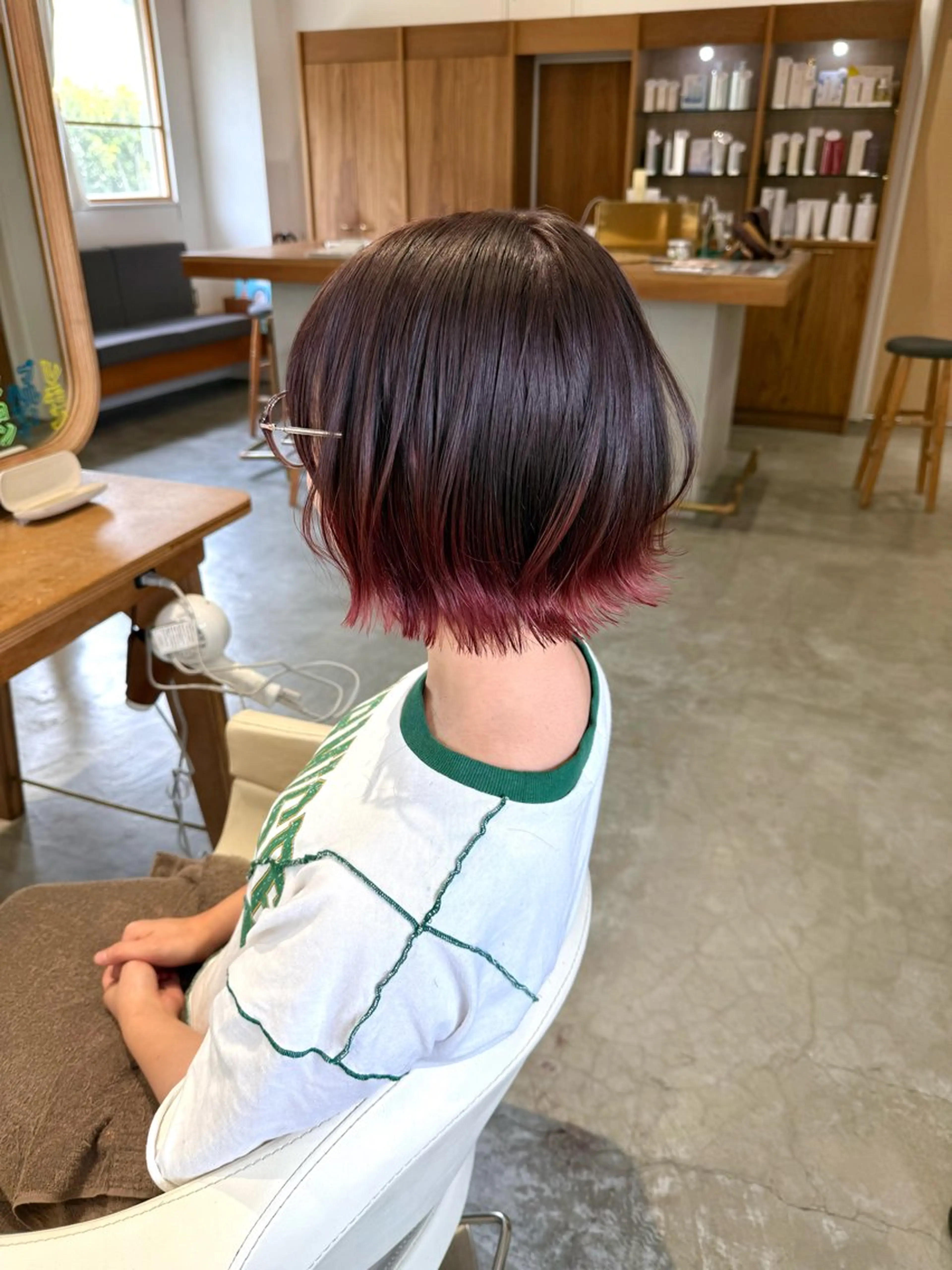 ショート カラー ピンクカラー ボブ カット ヘアカラー フラム所属・WATANABE MISAKIのヘアスタイル