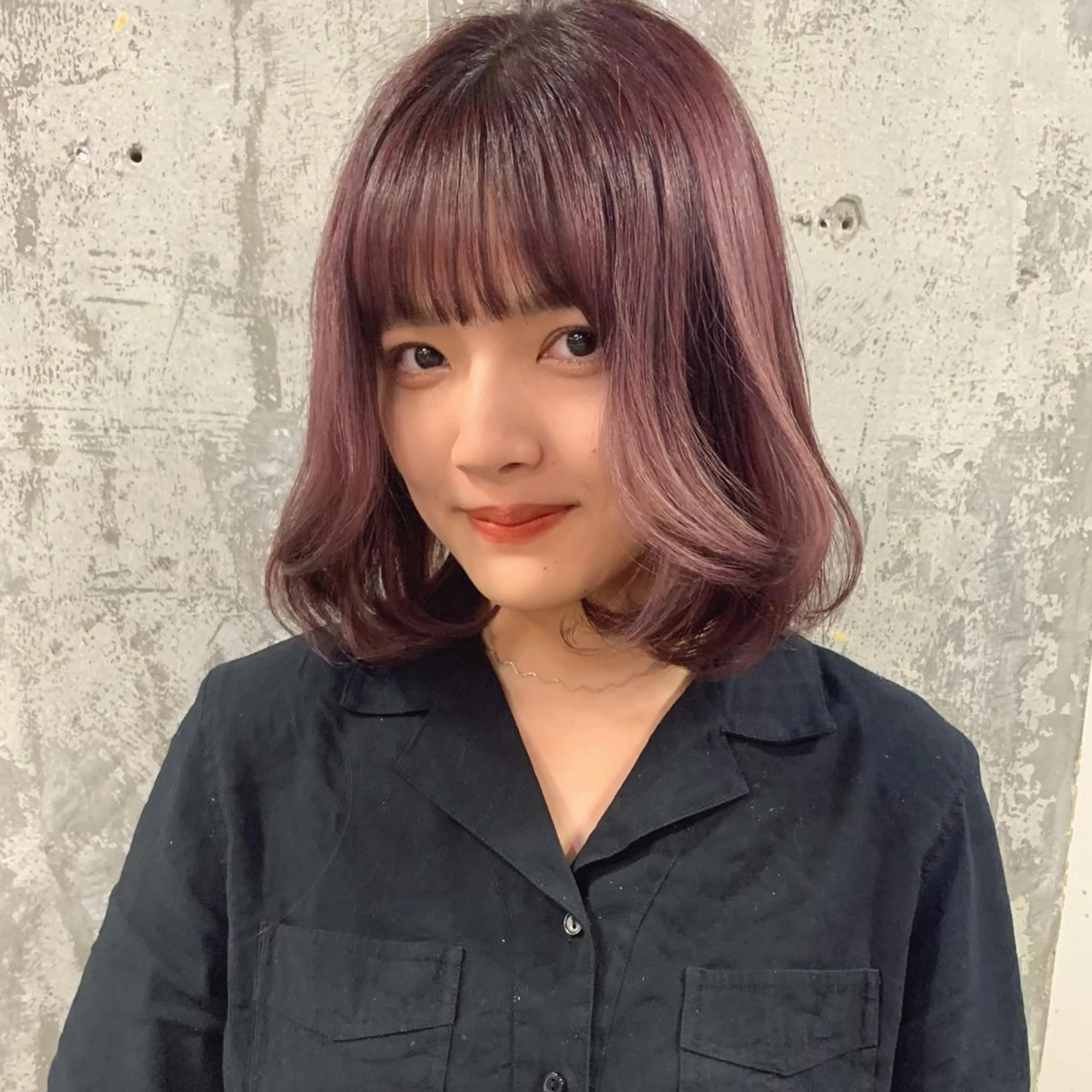 ミディアム カラー ヘアアレンジ カシス ヘアカラー トリートメント 🎀taro ブリーチなしカラーのヘアスタイル