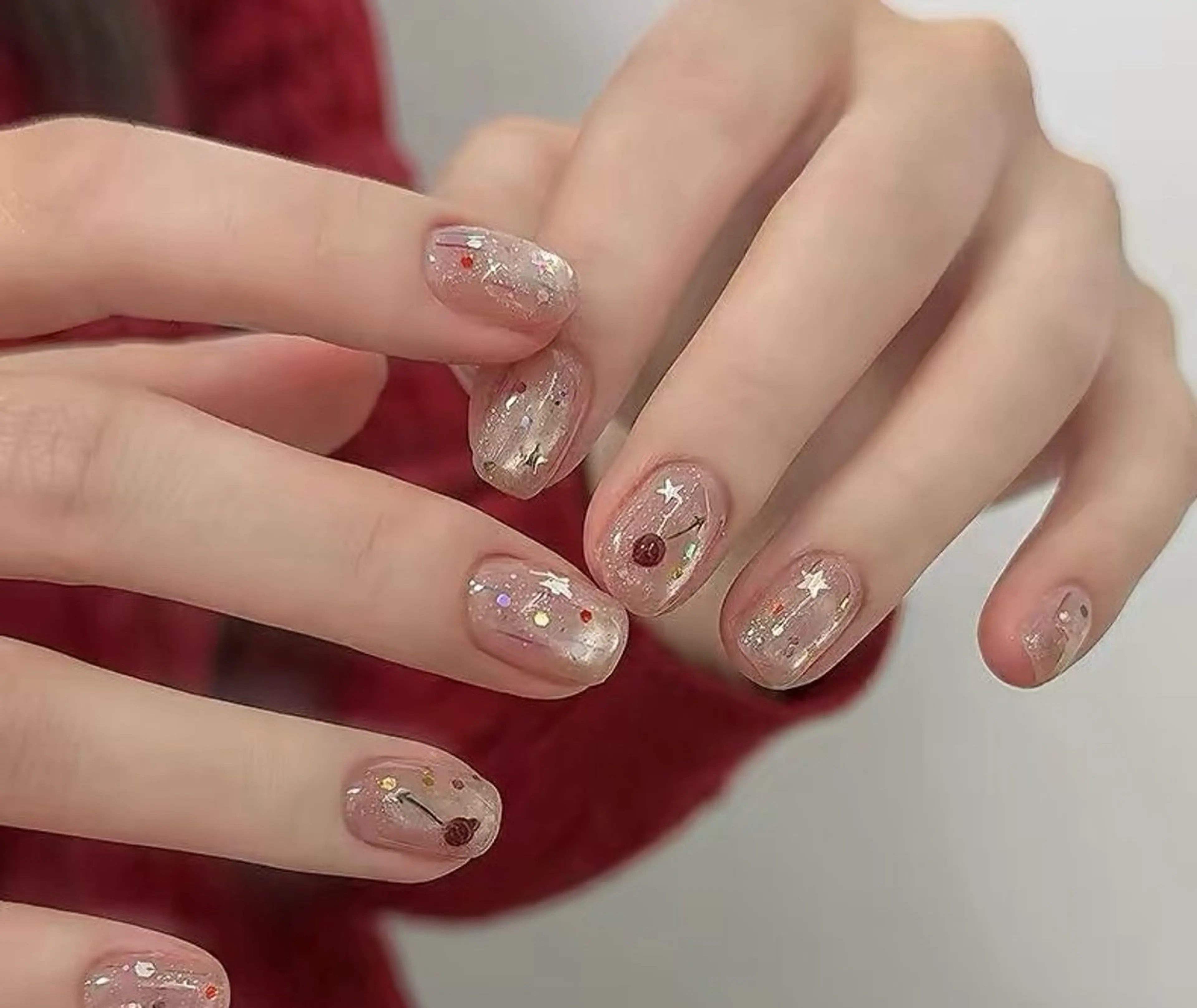 ネイル オーロラネイル チークネイル 成人式 長さ出し フレンチネイル ハンドネイル ハンドケア NEW NAIL 池袋のネイルデザイン