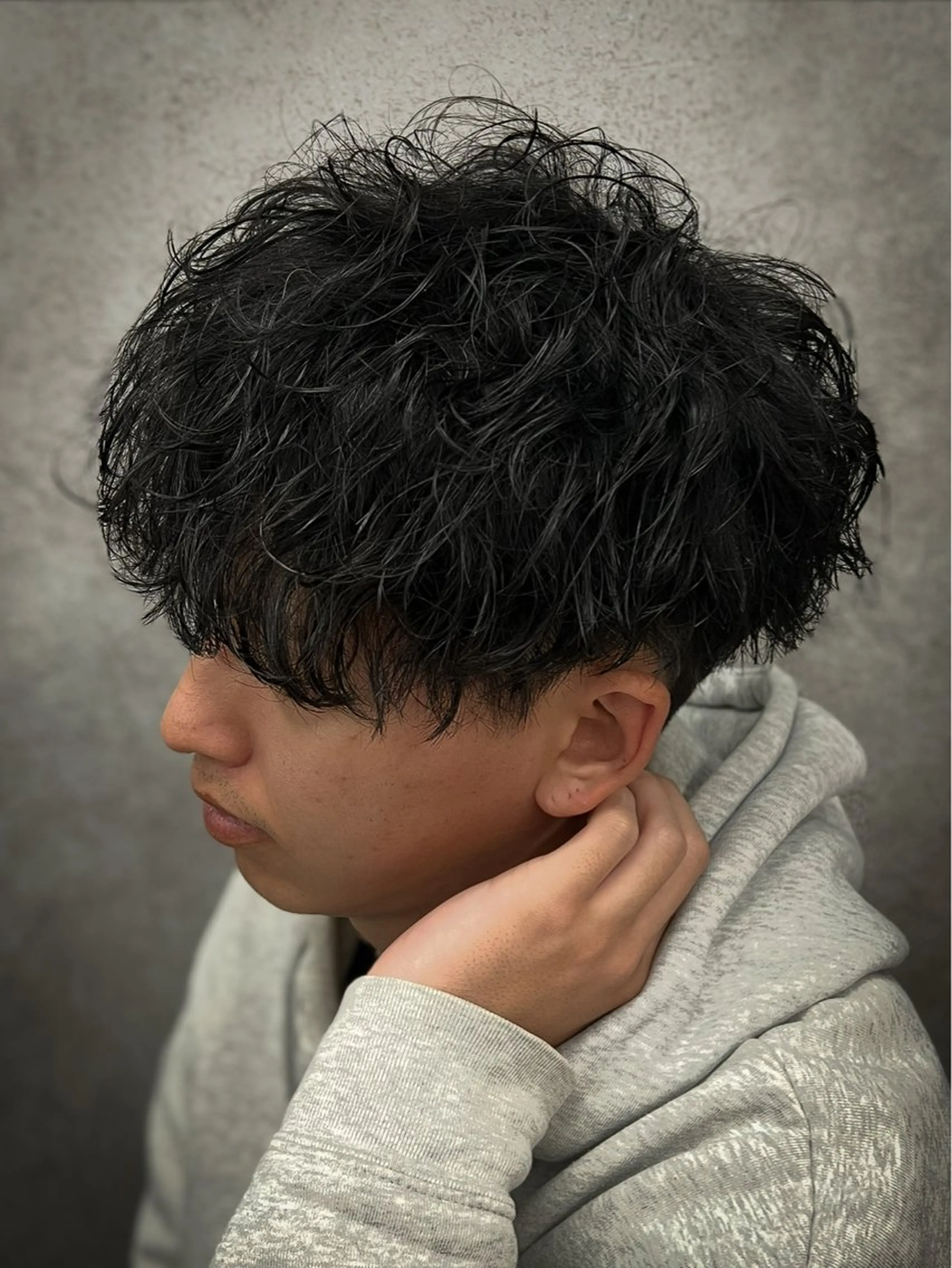 ショート パーマ メンズ 波巻きパーマ カット パーマ メンズウルフ特化🐺 🔥長山耕大🔥のヘアスタイル