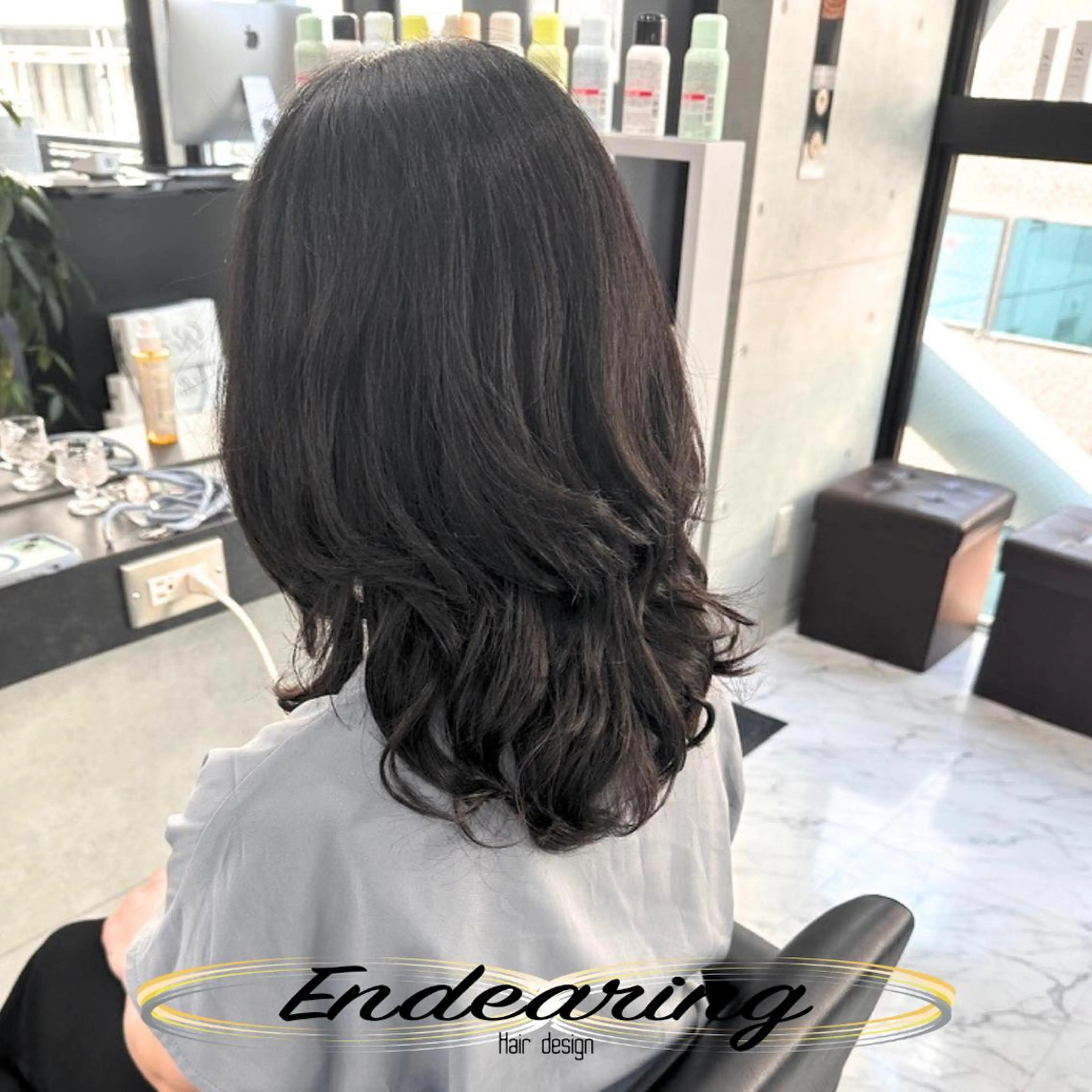 セミロング レイヤーカット カット Endearing 銀座/YOKOのヘアスタイル