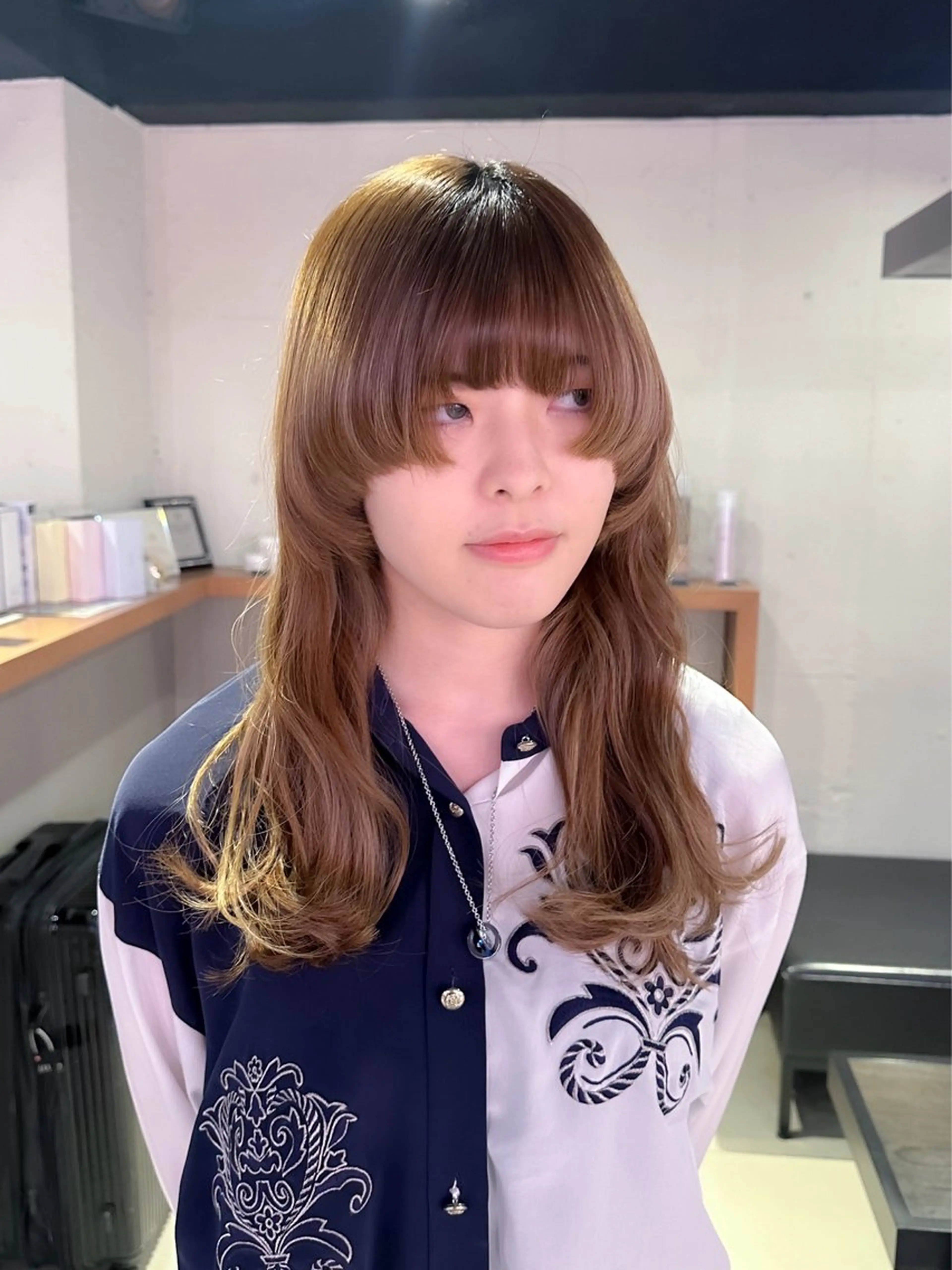 ロング デザインカット 🐺ウルフオタク🐺 ハイトーン/moeのヘアスタイル