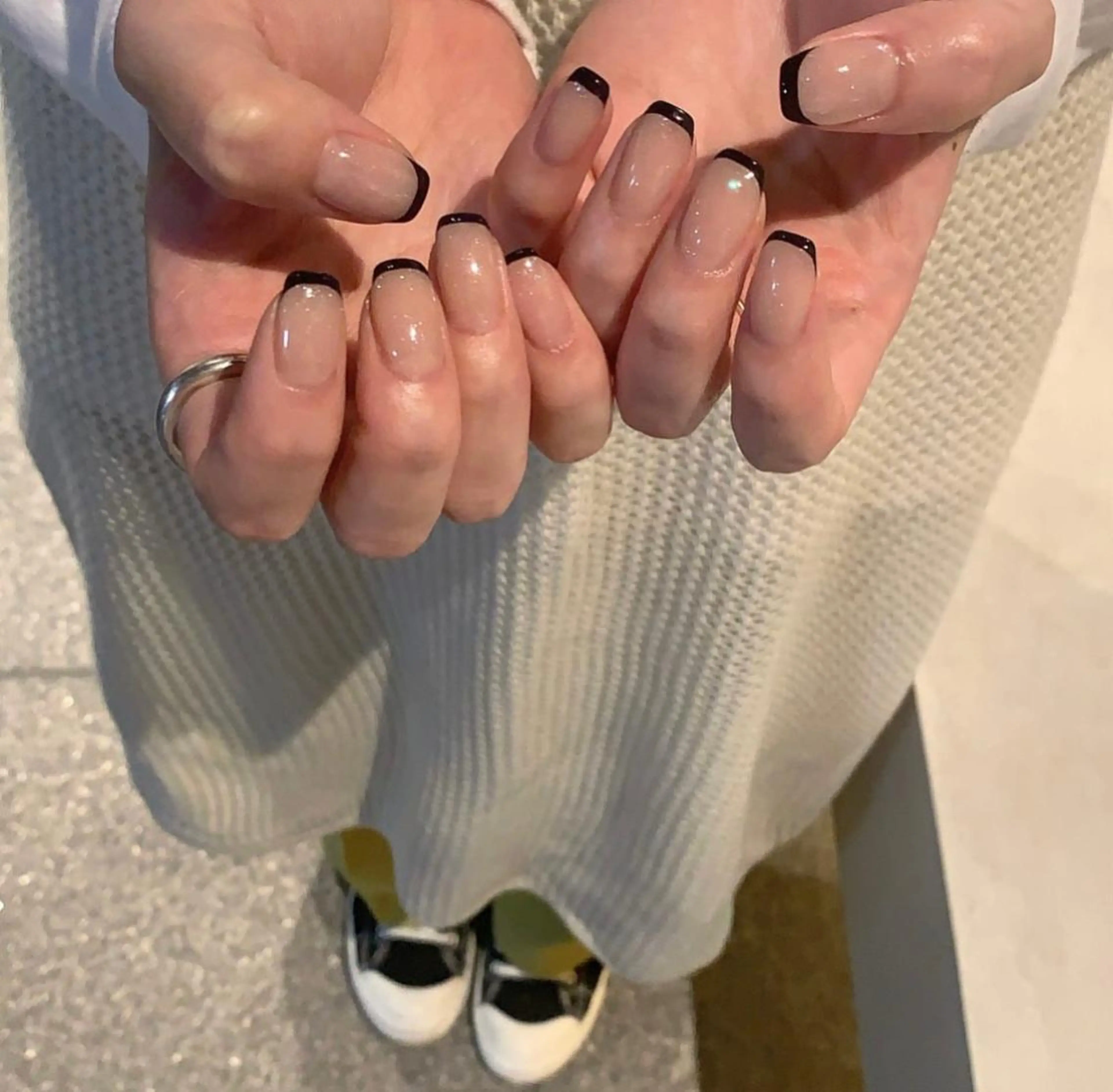 🖐🏻ｈａｎｄフレンチネイル(オフ無し)の写真