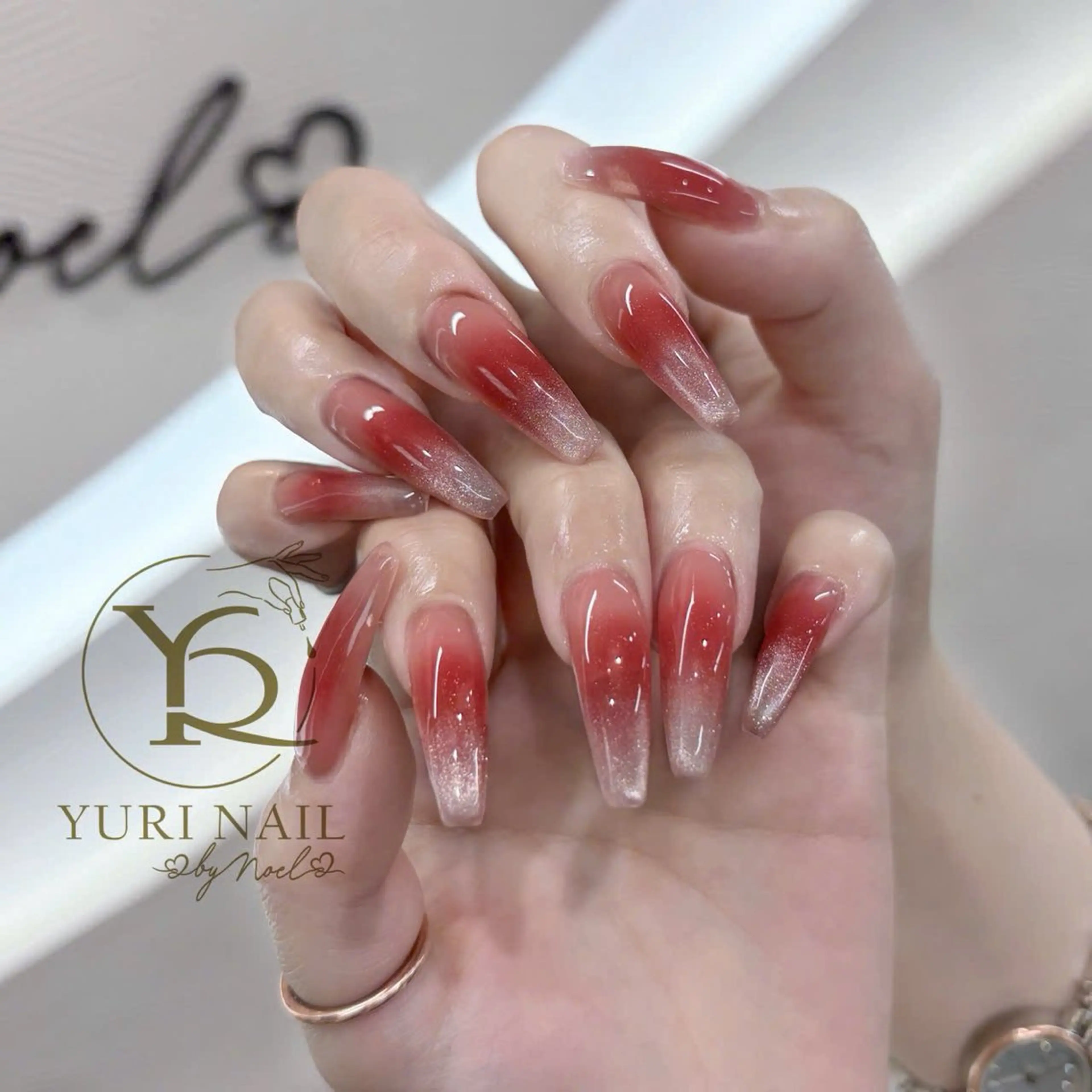 ネイル チークネイル フットネイル フレンチネイル グラデーション キラキラネイル YURI Nail Salon Funabashi所属・YURI Nail Funabashiのネイルデザイン