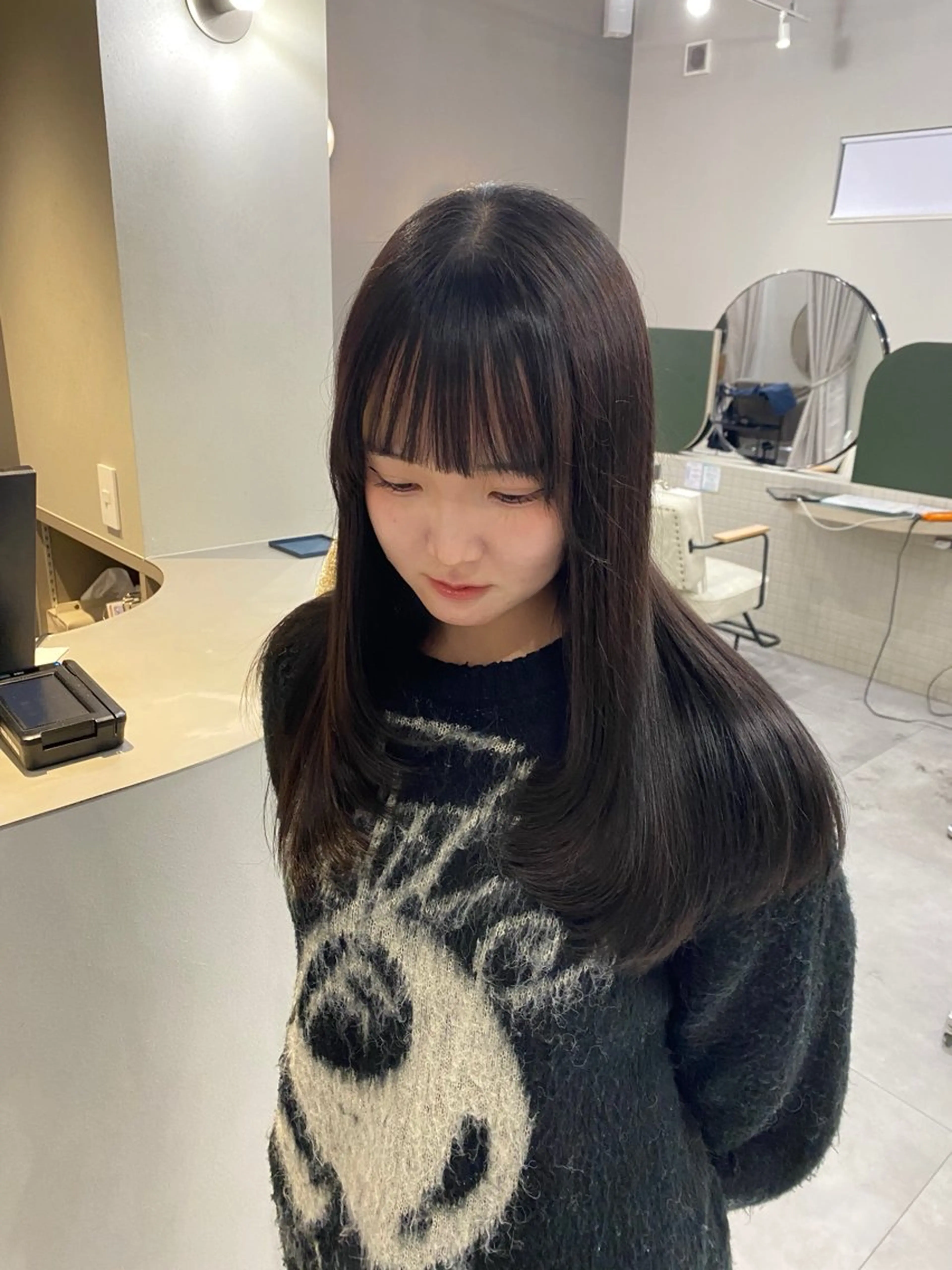 ロング カラー カット ヘアカラー 中村 心春のヘアスタイル