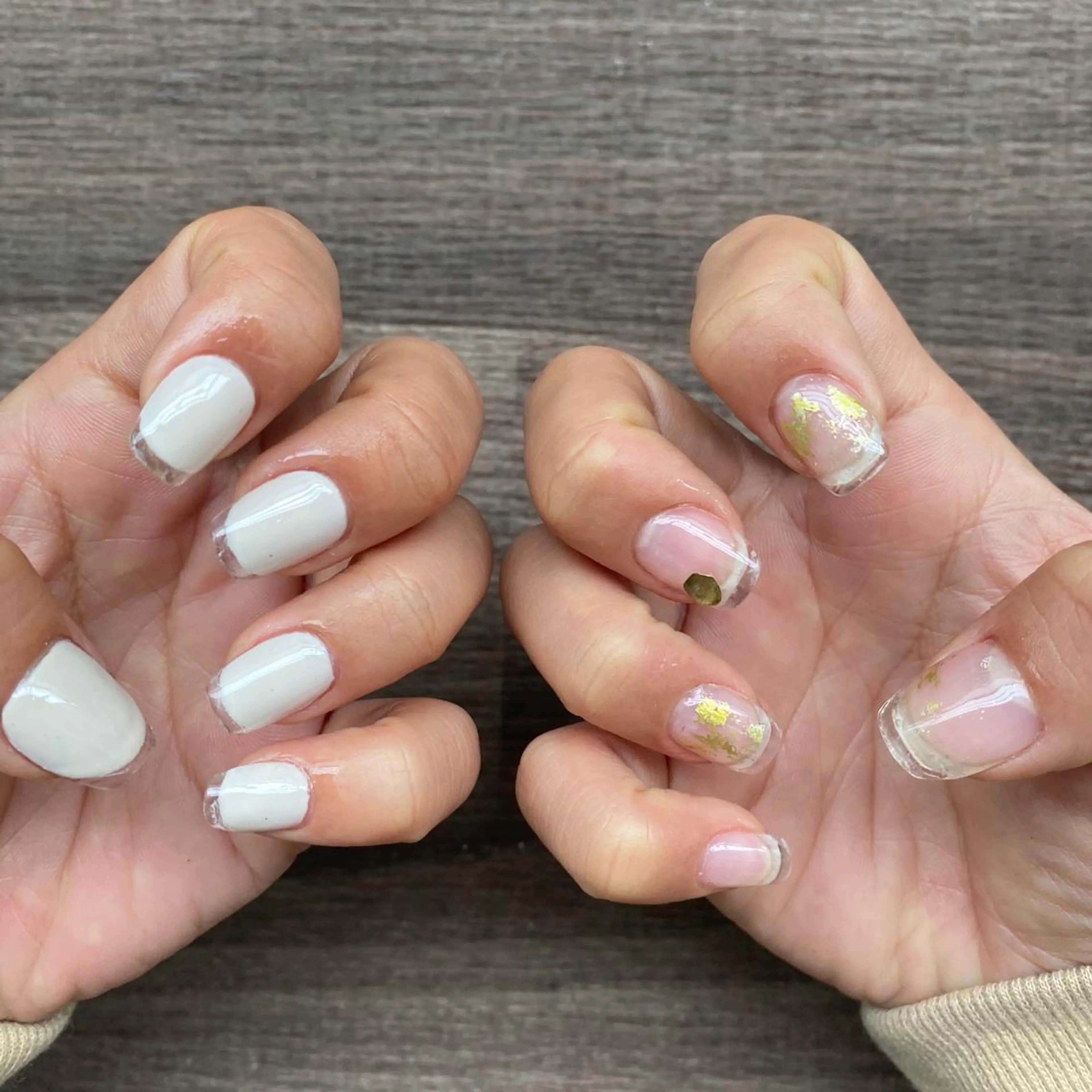 ネイル クリアネイル フレンチネイル エレン 南越谷のネイルデザイン