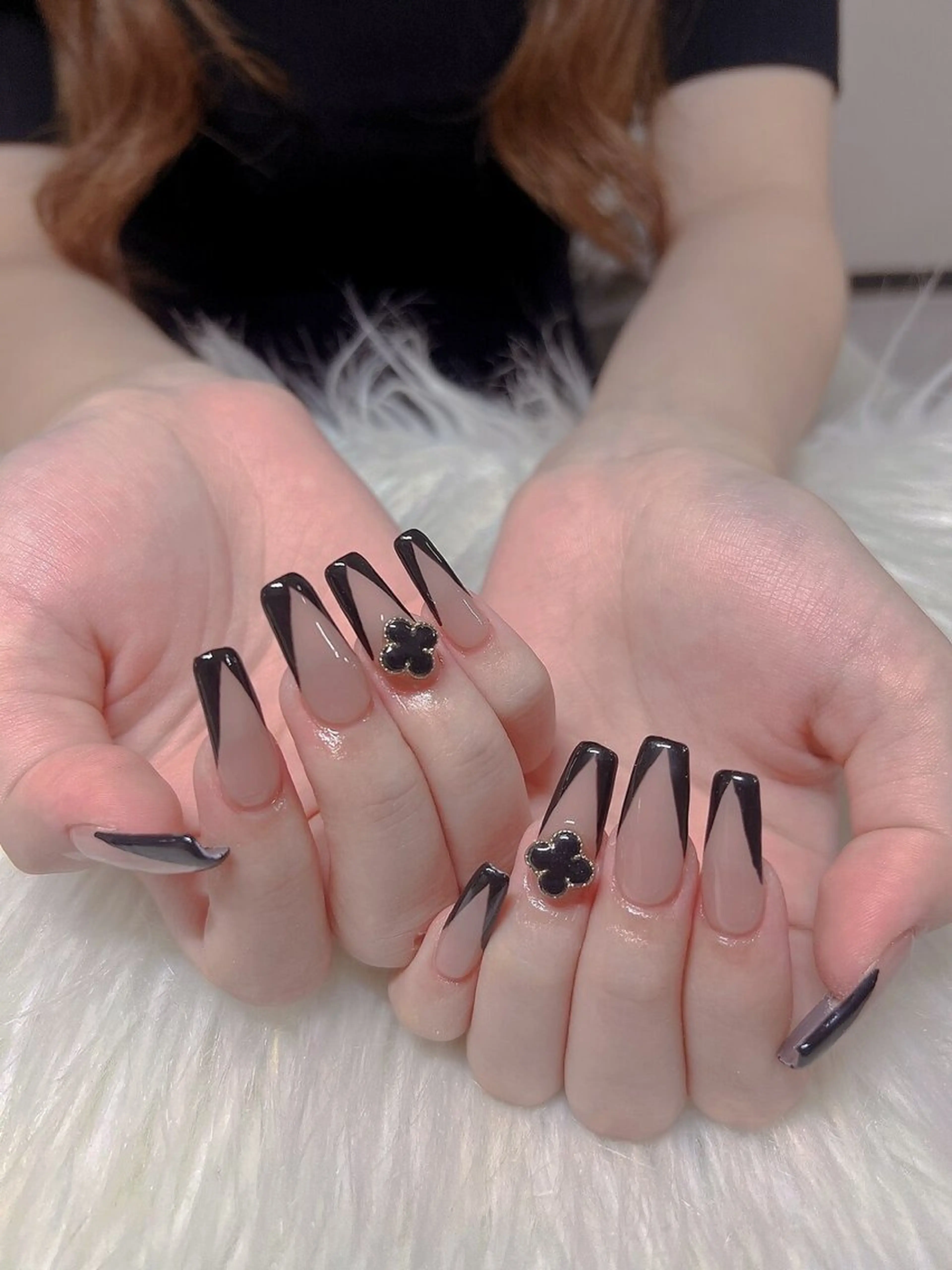 ★チップスカルプ★長さだしバーチャルフレンチorガラスフレンチ。ベース色選べますの写真