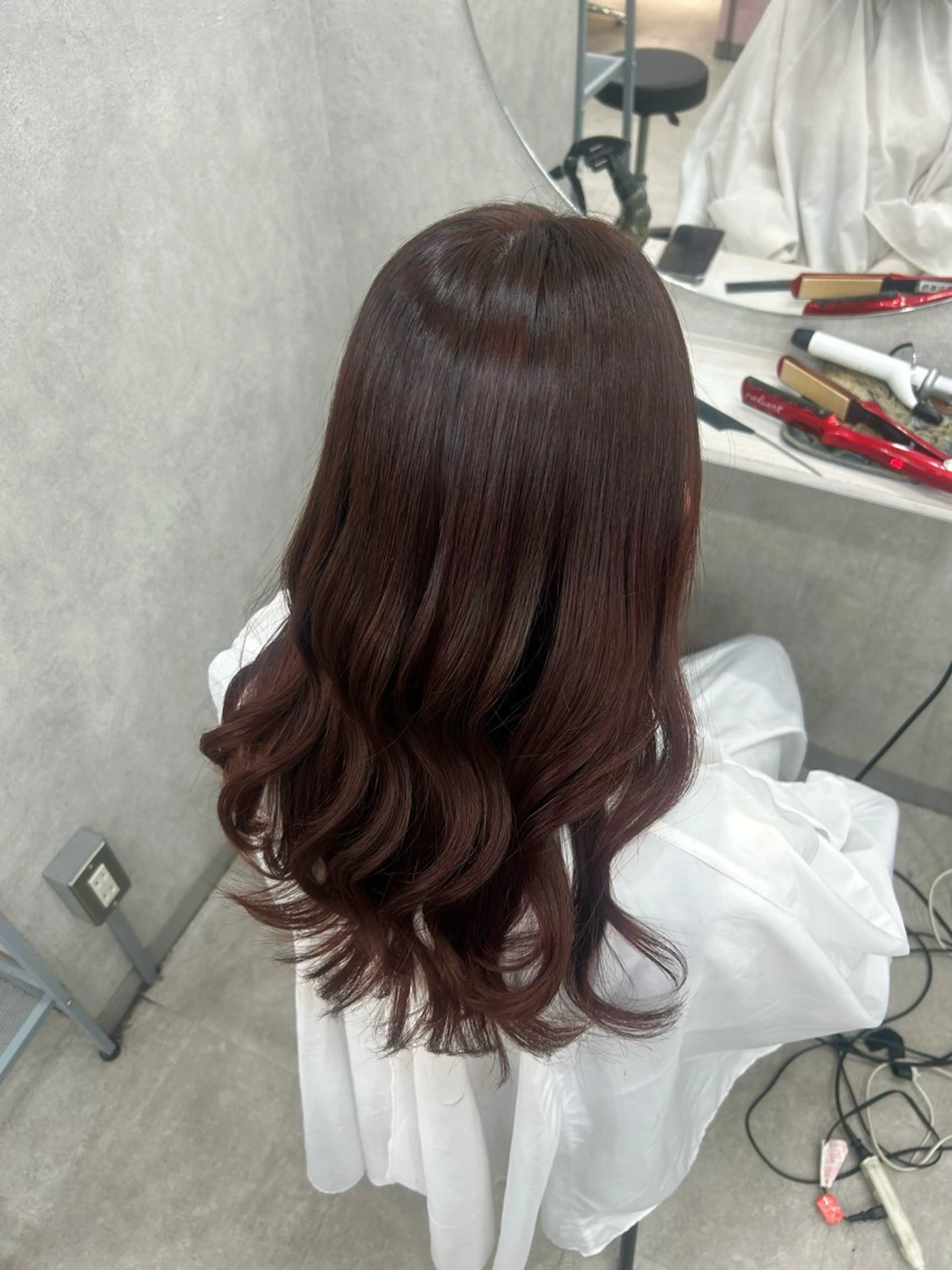 ロング カラー ヘアアレンジ ブラウンカラー ピンクカラー ピンクブラウン ヘアカラー トリートメント 大宮/韓国風🩶/ 七海芽亜利🎀のヘアスタイル