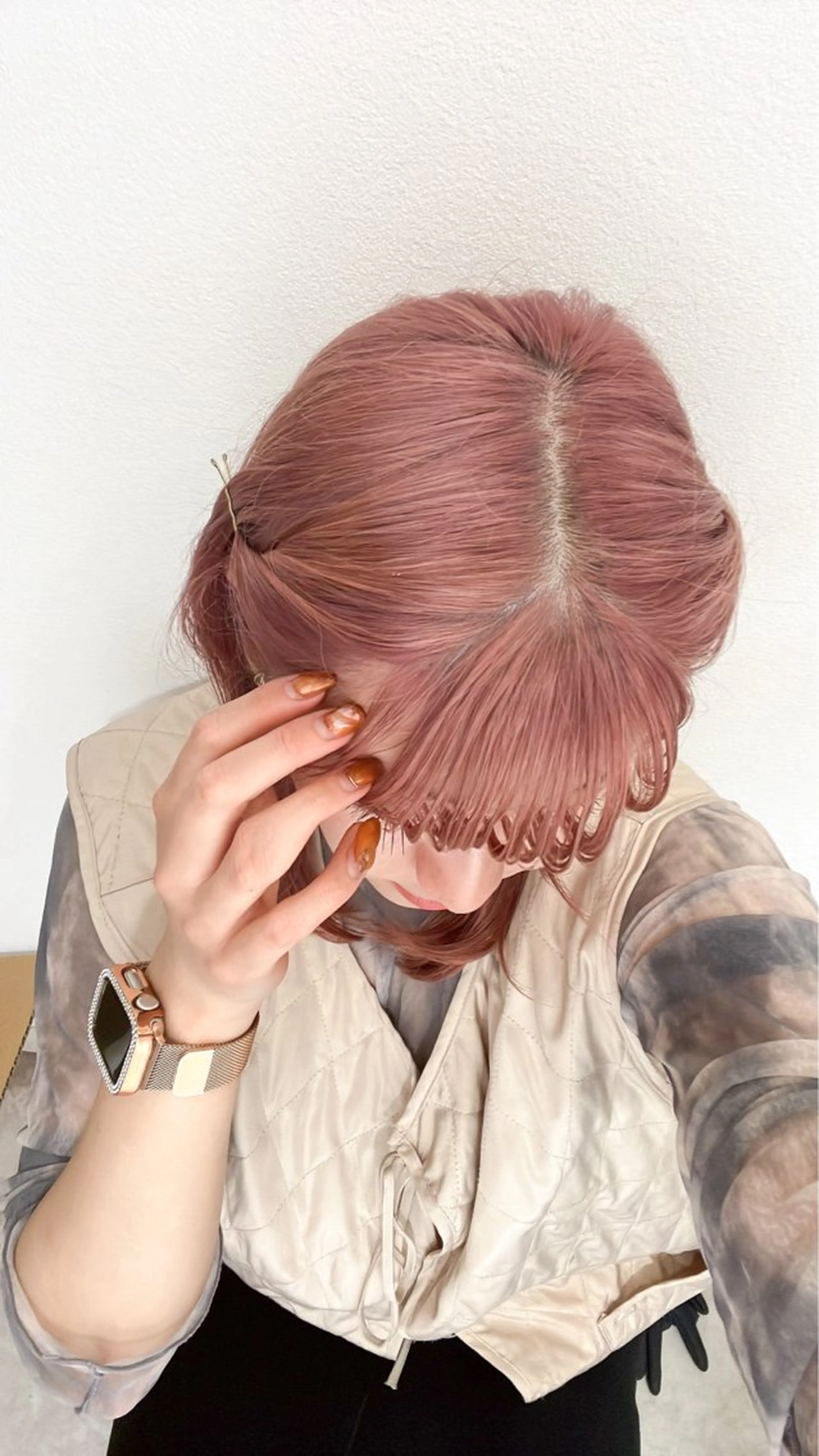 ミディアム カラー ヘアカラー トリートメント 🎀ダブルカラー/ ピンク×ガーリー🎀のヘアスタイル