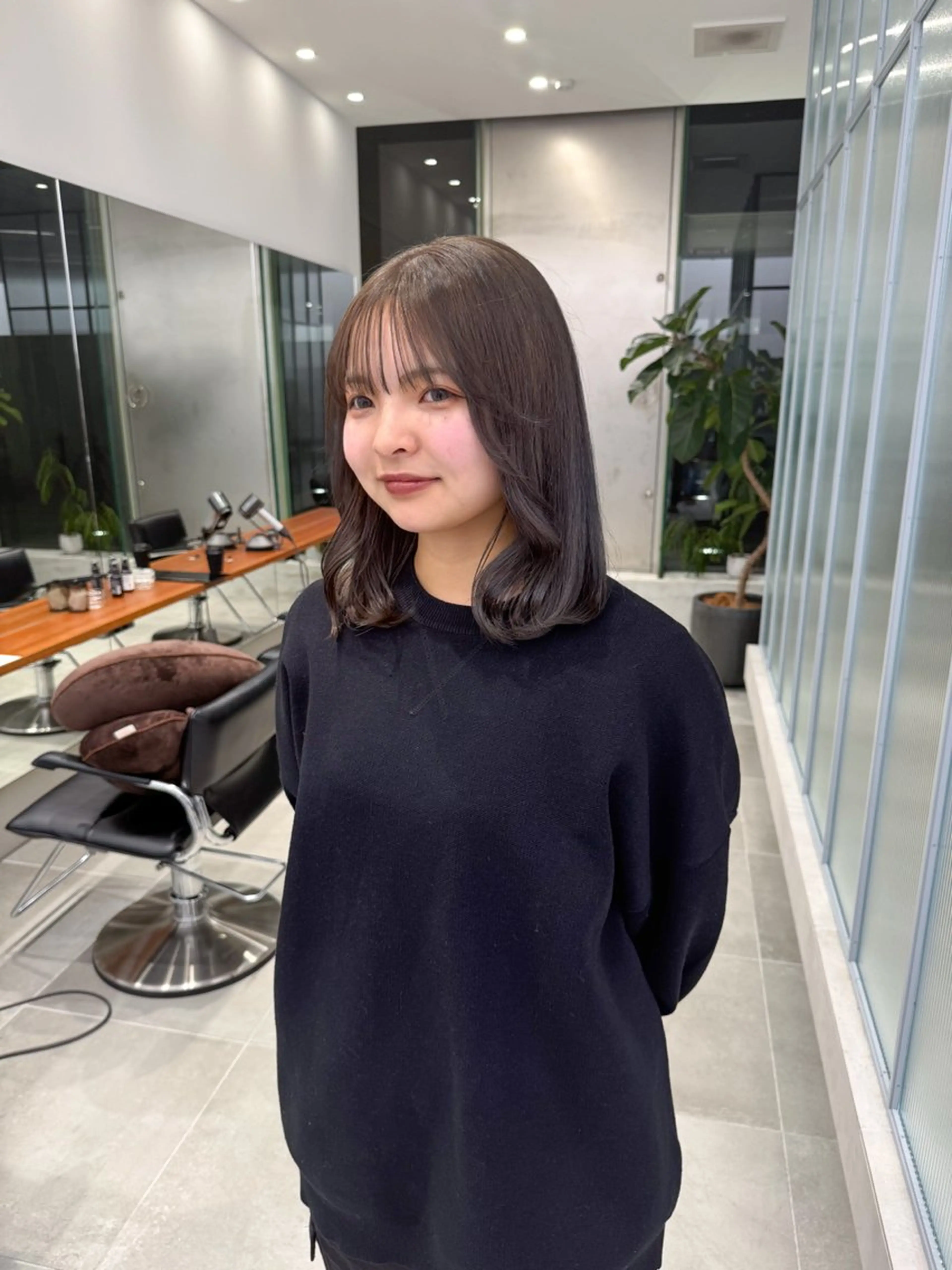 ミディアム カラー ヘアカラー ひかり／ショート ／似合わせカットのヘアスタイル