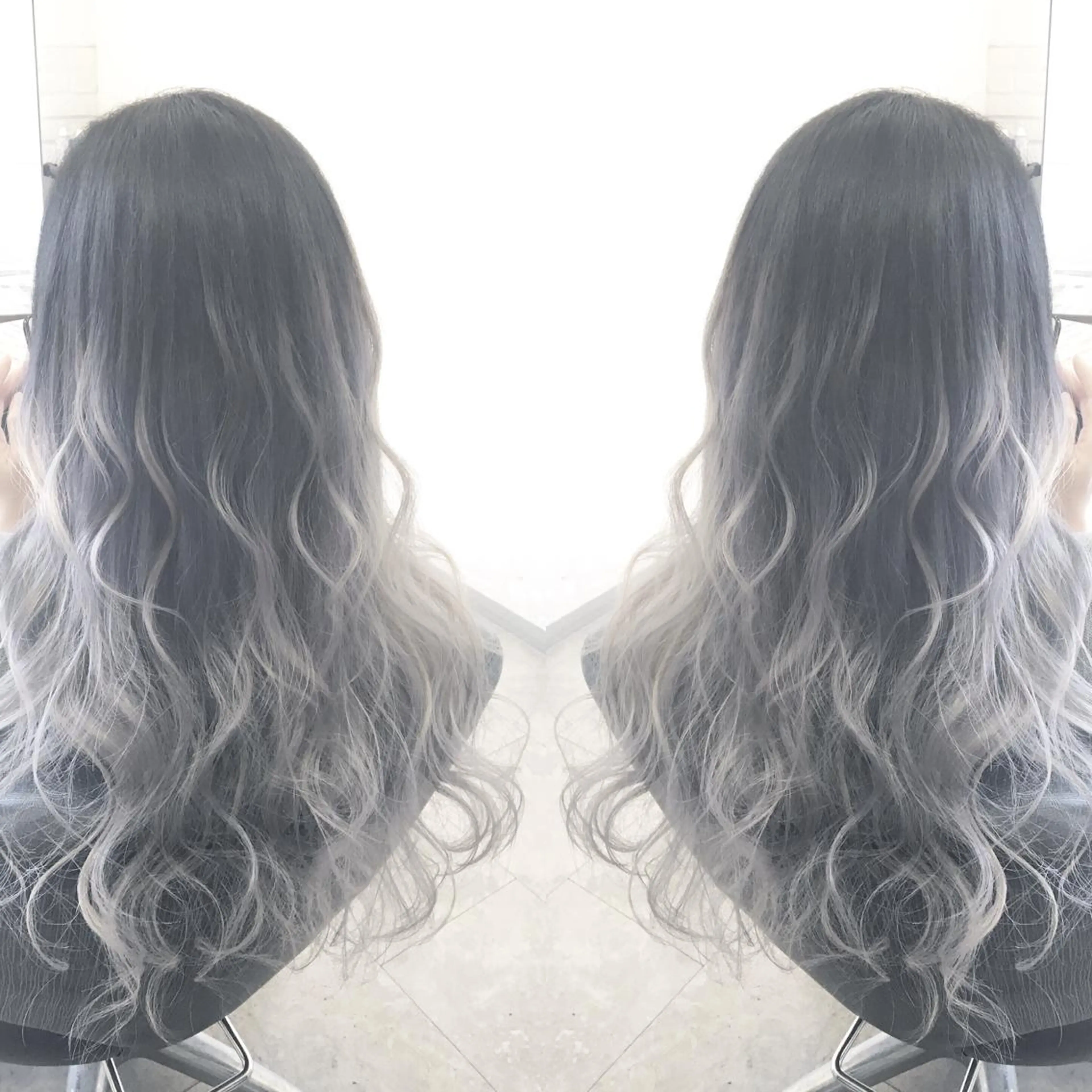 ロング カラー ヘアカラー トリートメント 💓シールエクステ ルミエールのヘアスタイル