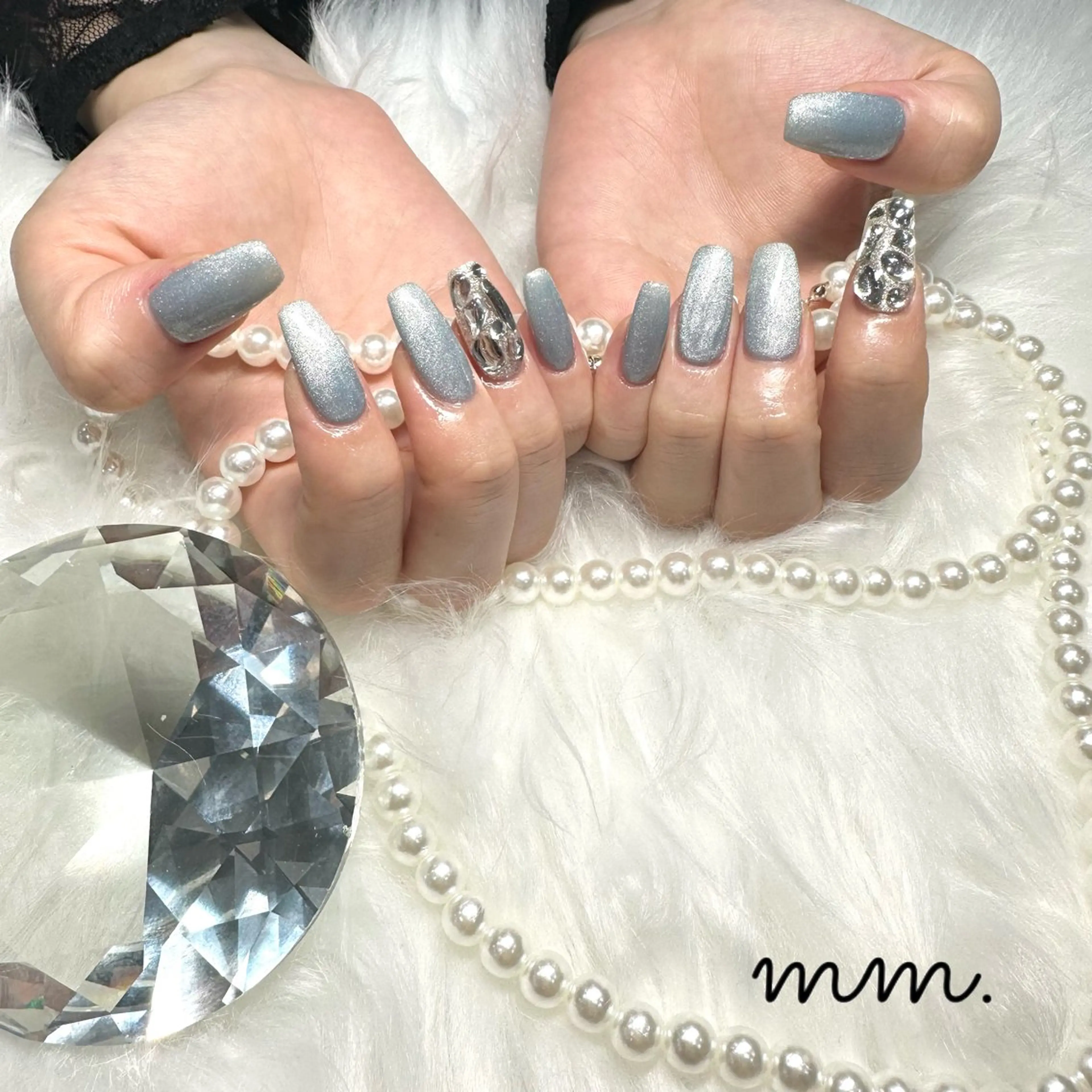 ネイル ハンドネイル 🩷🩵mm.大宮 Riyo🧸🩵🩷のネイルデザイン