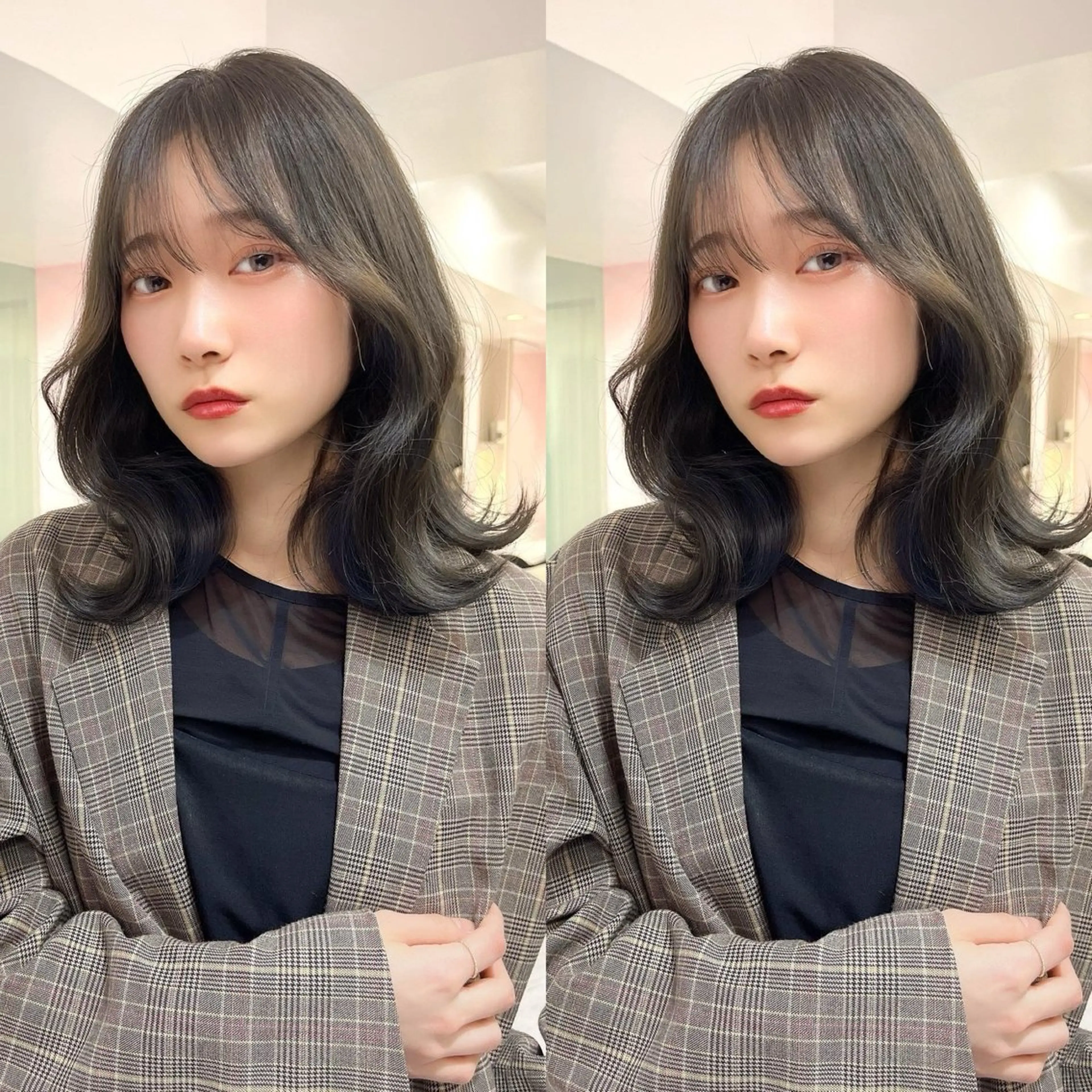 ミディアム カラー 韓国ヘア/髪質改善 TAKAHIROのヘアスタイル