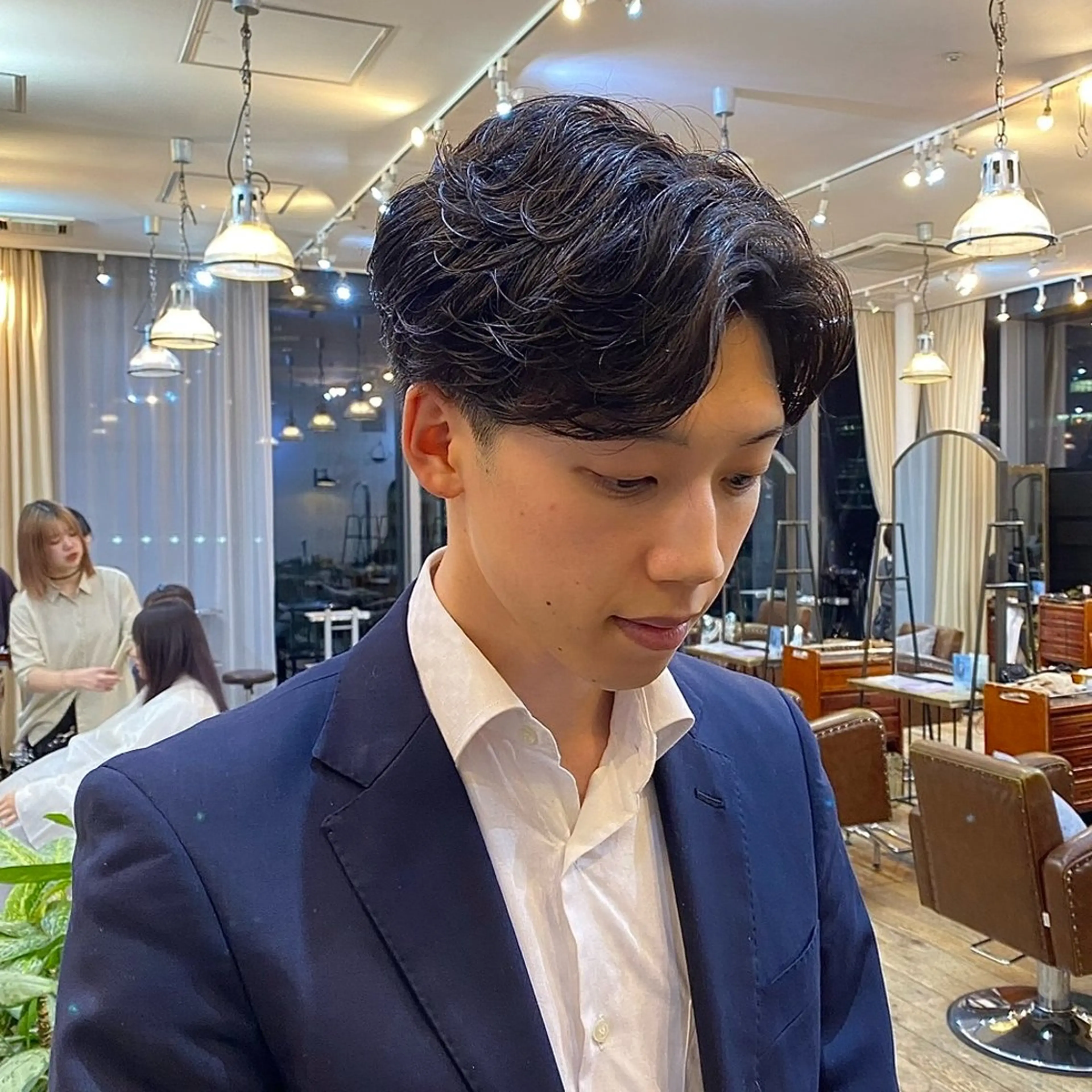 パーマ メンズ センターパート メンズパーマ カット パーマ ✩.*˚こなね /パーマモデル募集中のヘアスタイル