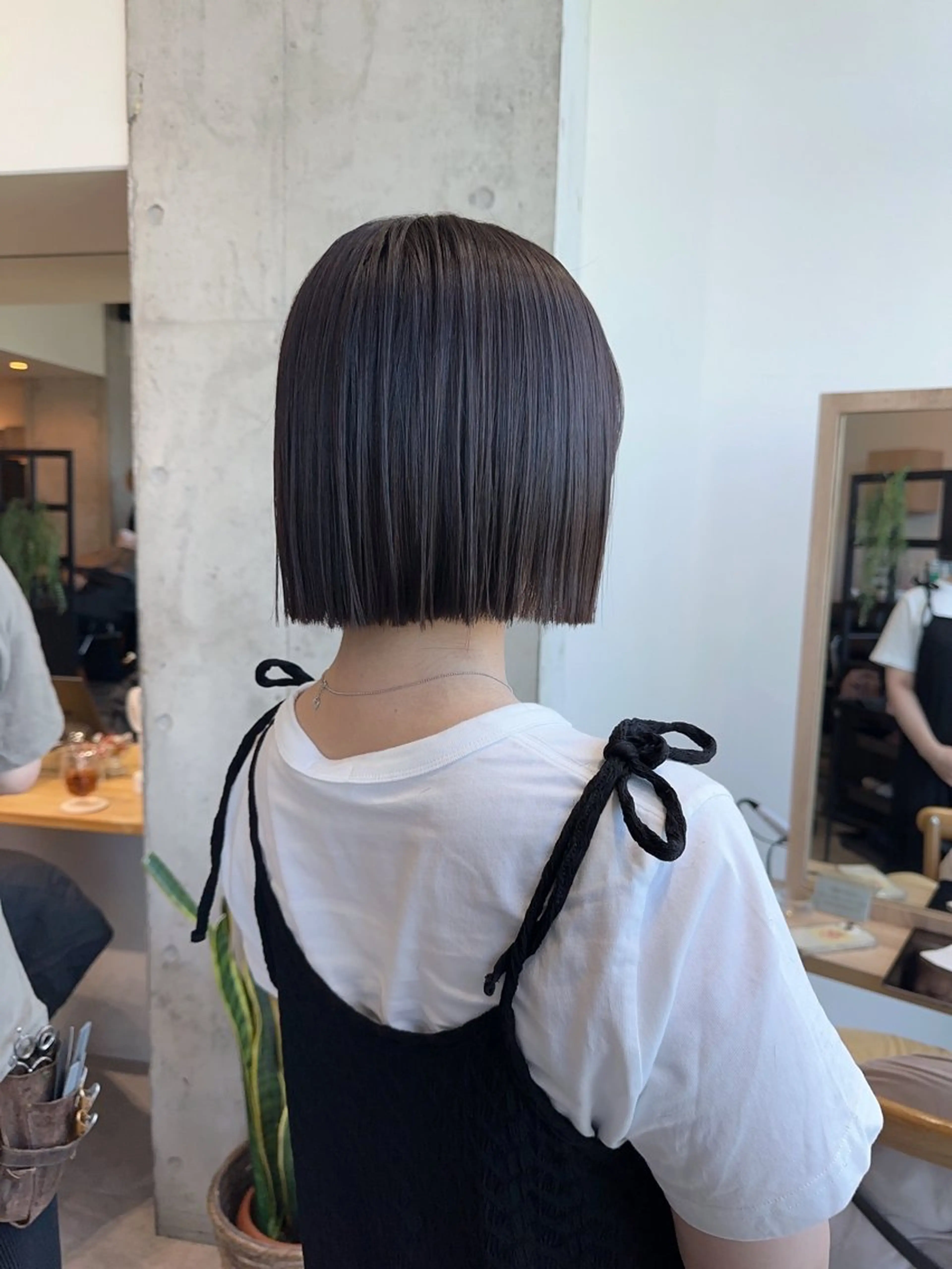 ショート 切りっぱなしボブ ボブ ヘアカラー トリートメント ✨透明感カラー 恵比寿HAYATO✨のヘアスタイル