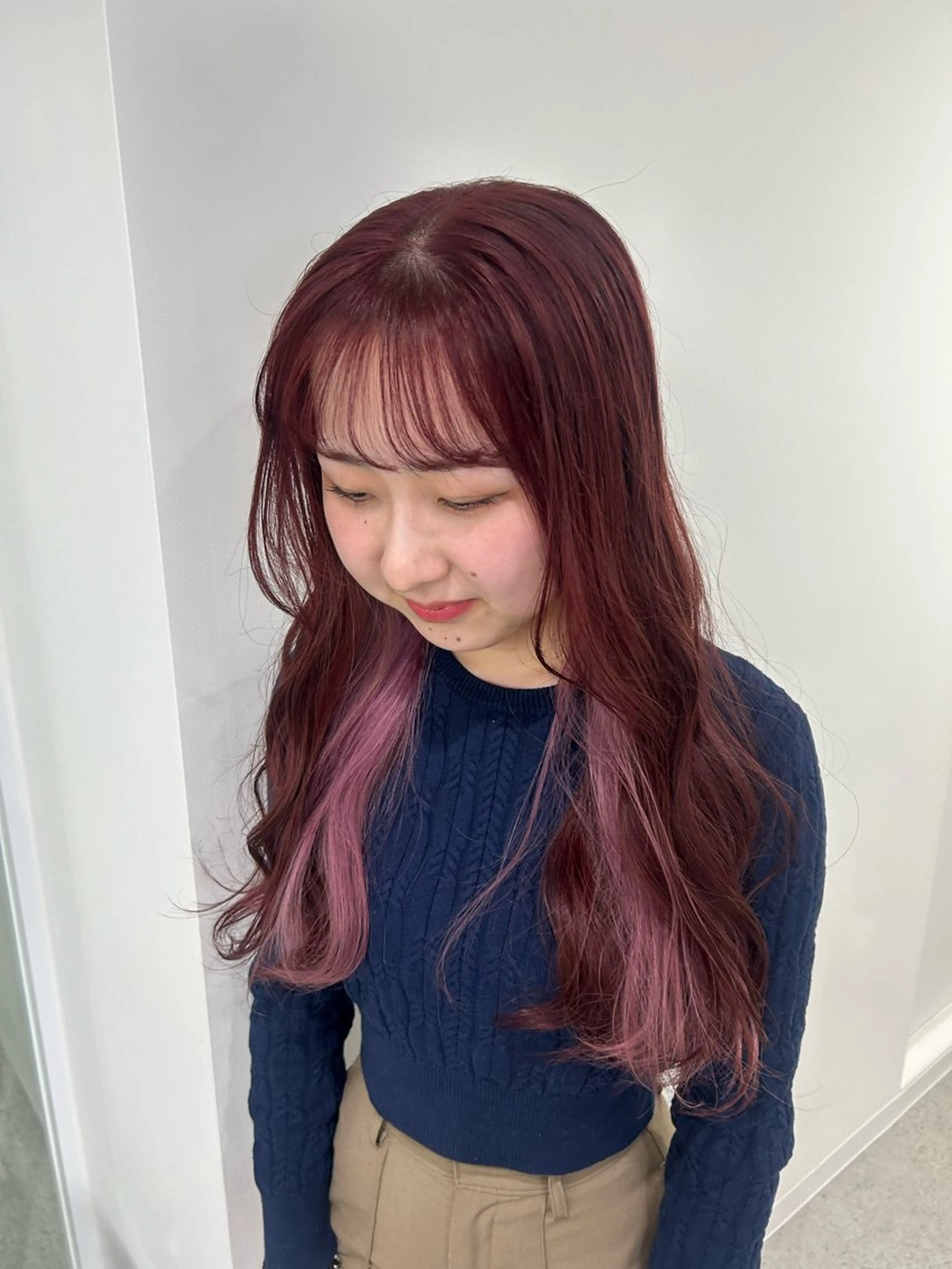 ロング カラー 愛結 暖色カラー🎀🩰のヘアスタイル