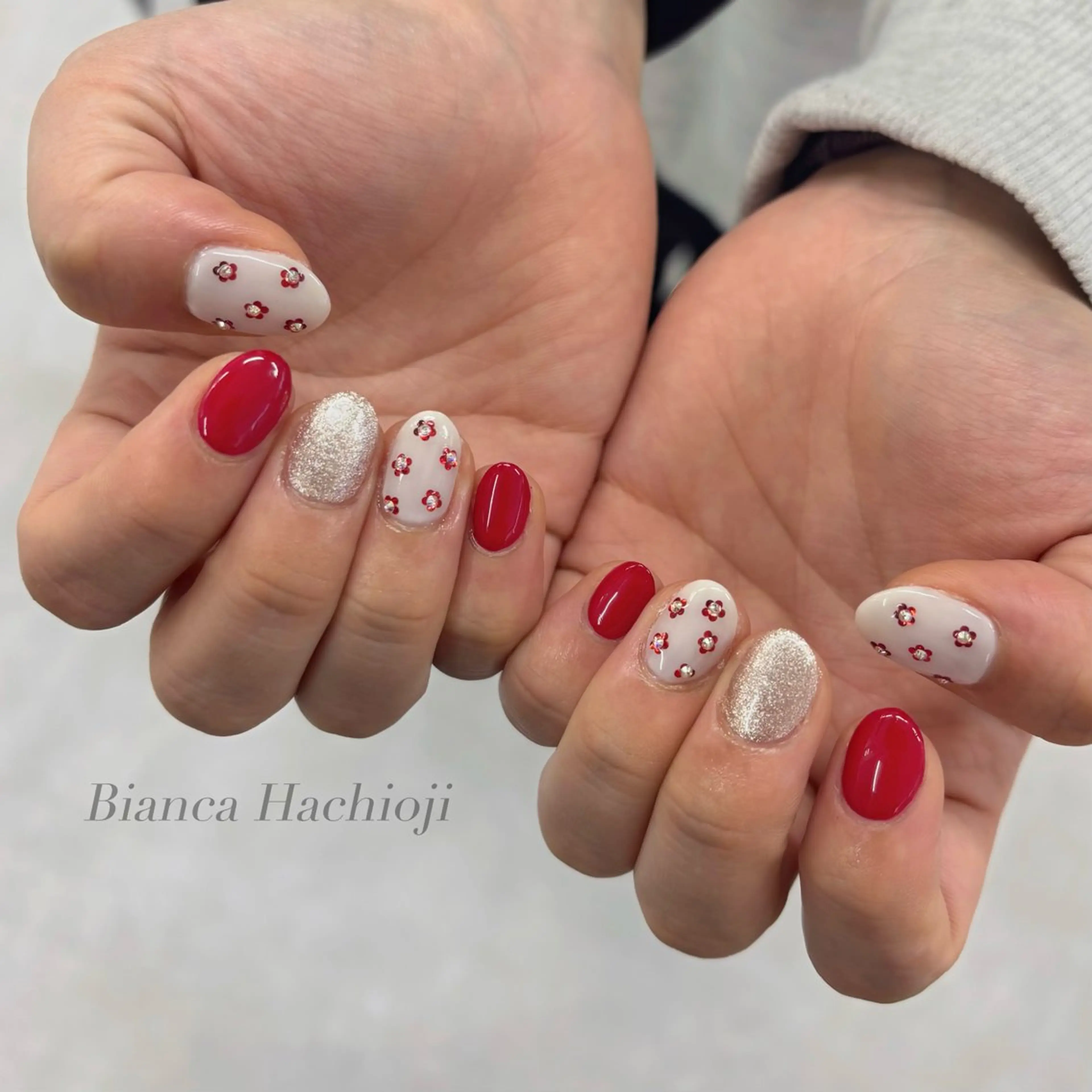 ネイル ハンドネイル Bianca長津田 Mukae⋆.✶🖤のネイルデザイン