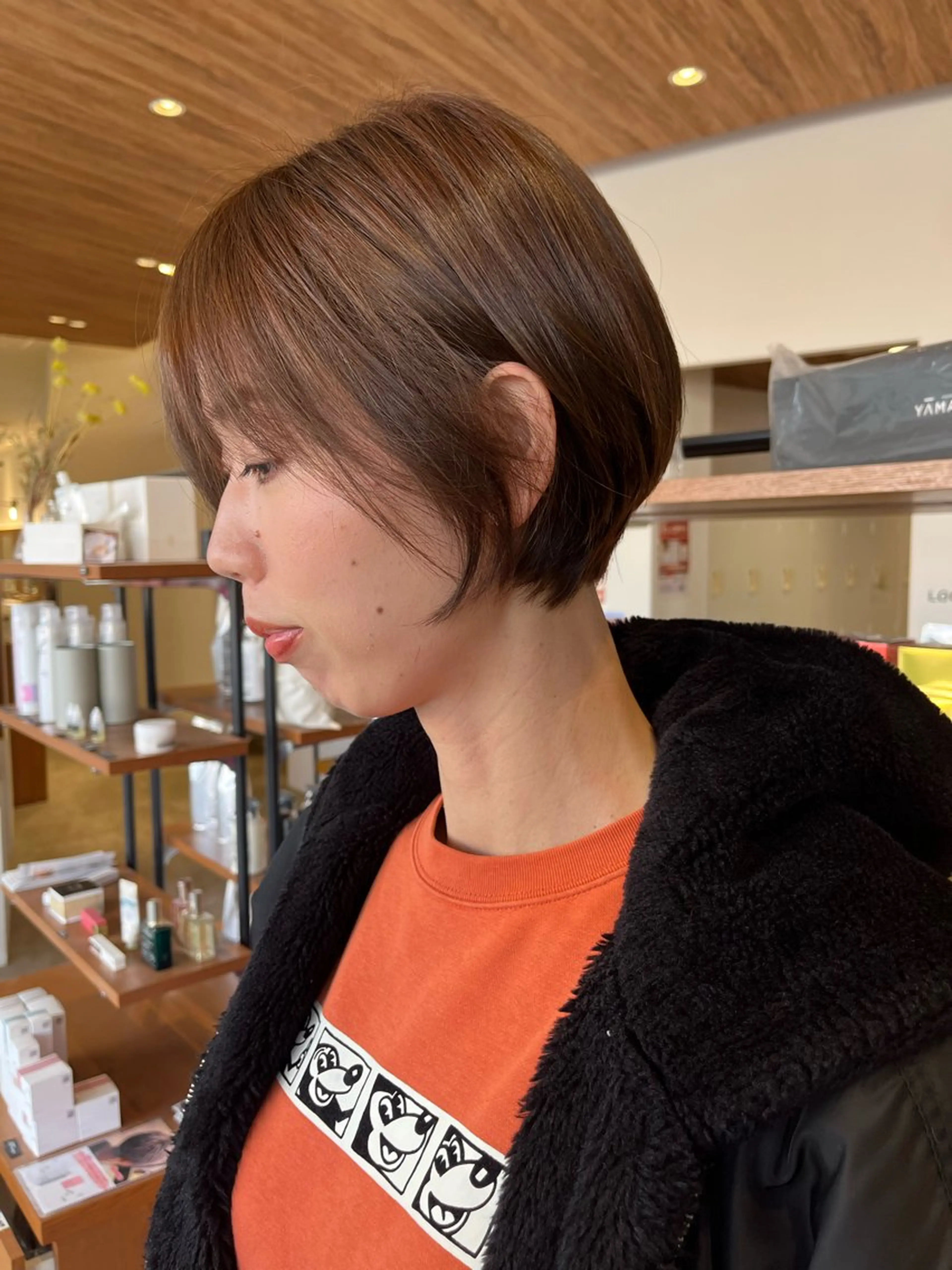 ショート カラー ブリーチ 透明感カラー ブリーチなしカラー 角田 琉希也のヘアスタイル