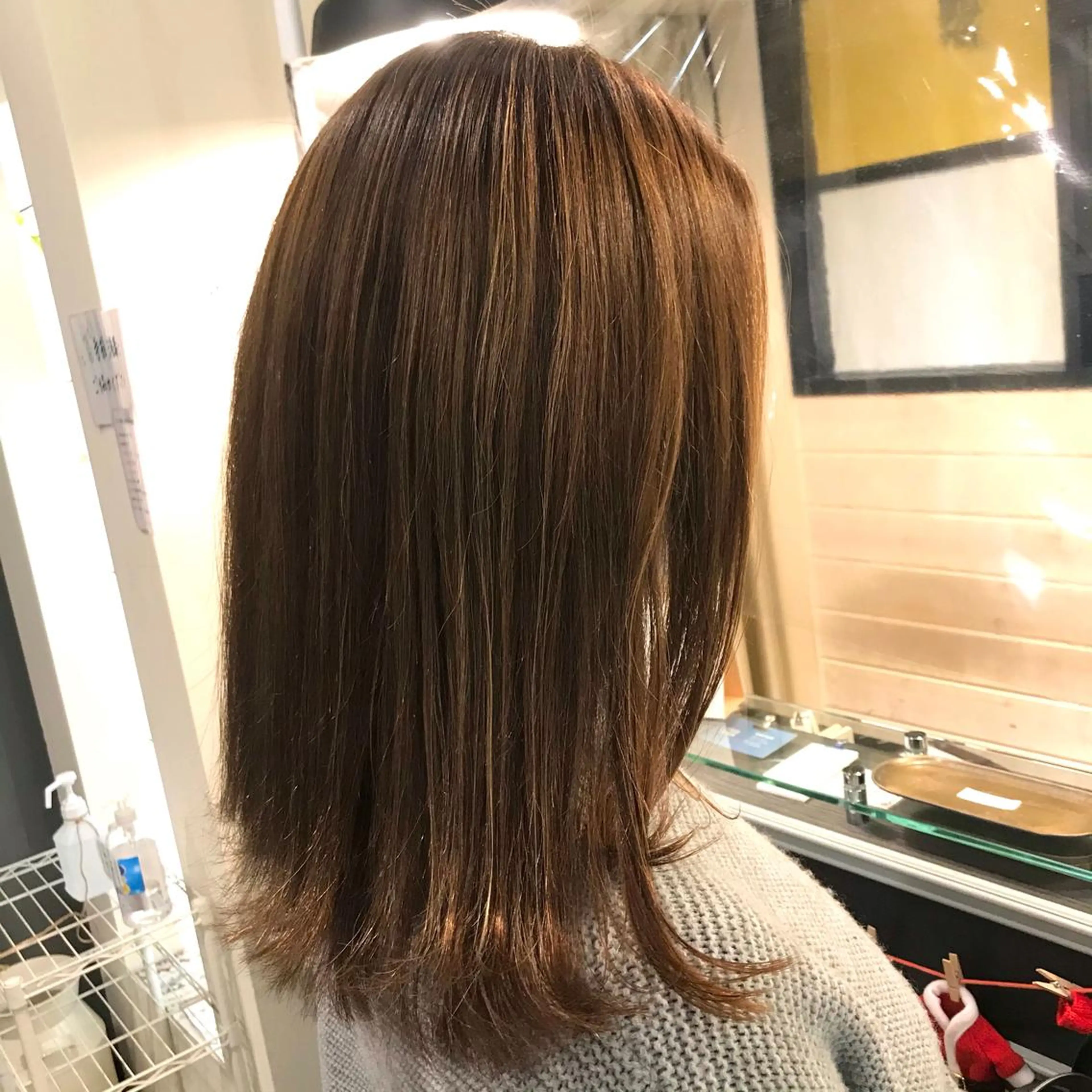 ミディアム カラー スナコザワ レナのヘアスタイル