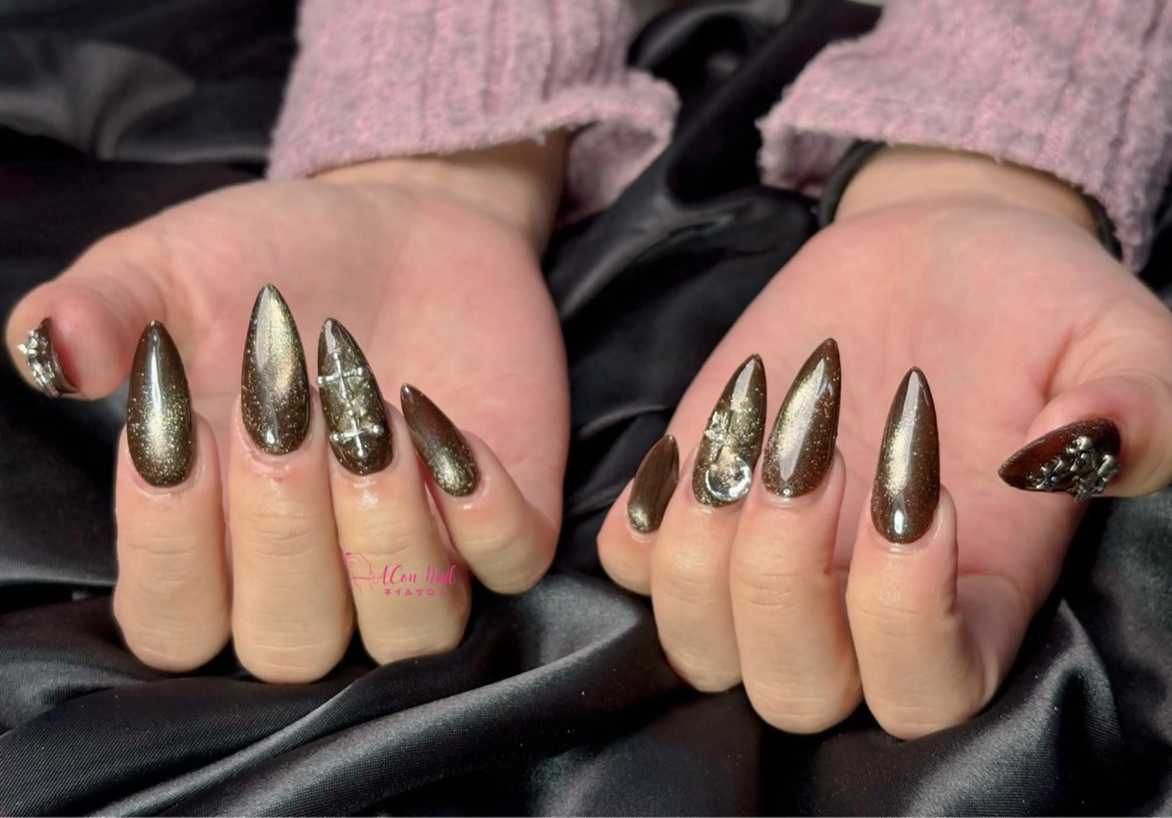 ネイル 桜ネイル 長さ出し フラワーネイル フレンチネイル ジェルネイル ハンドネイル AConNailSalon所属・ACon NailSalonのネイルデザイン