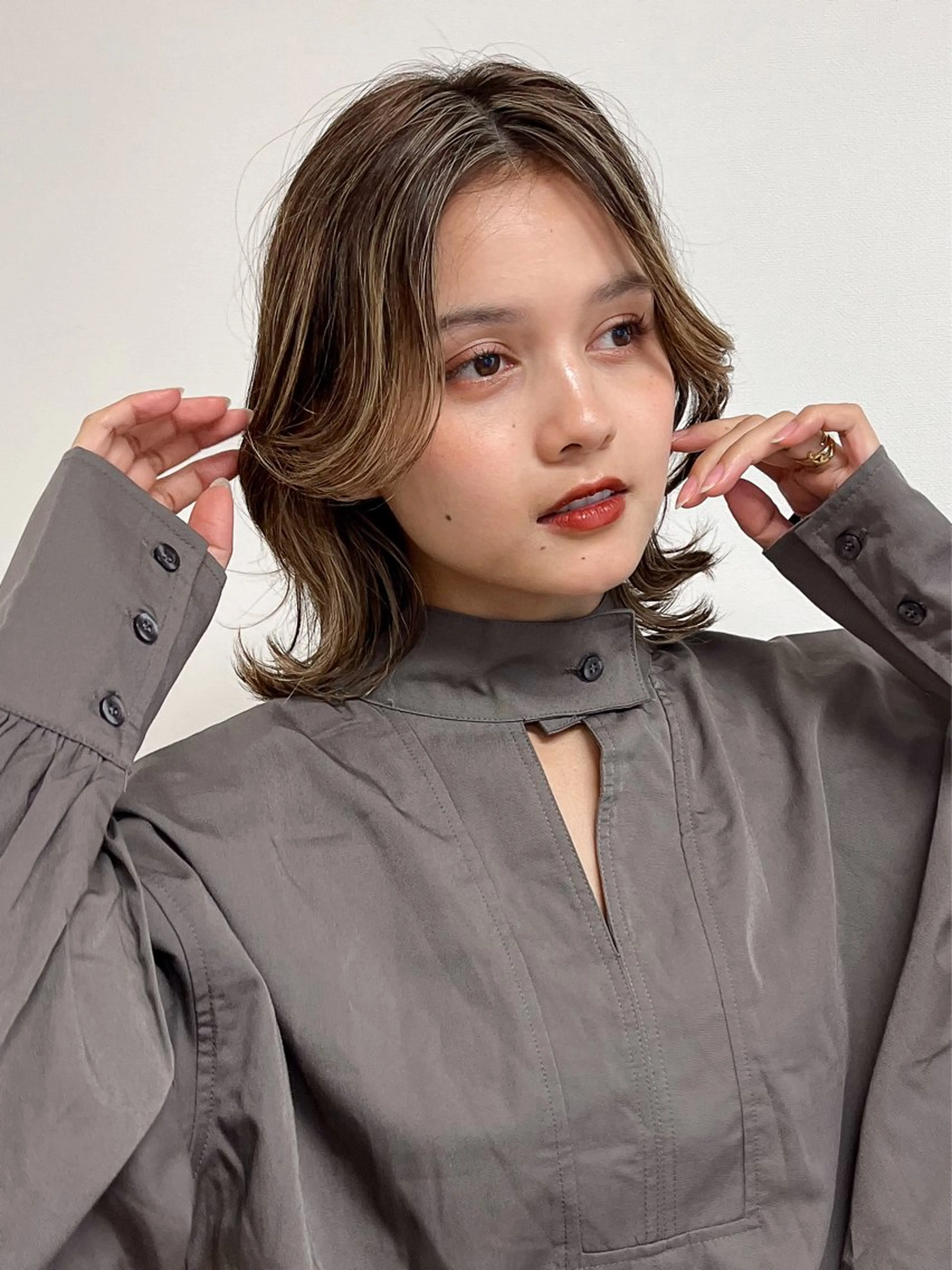 ミディアム カラー ヘアアレンジ ヘアカラー BASSA 石神井公園店のヘアスタイル