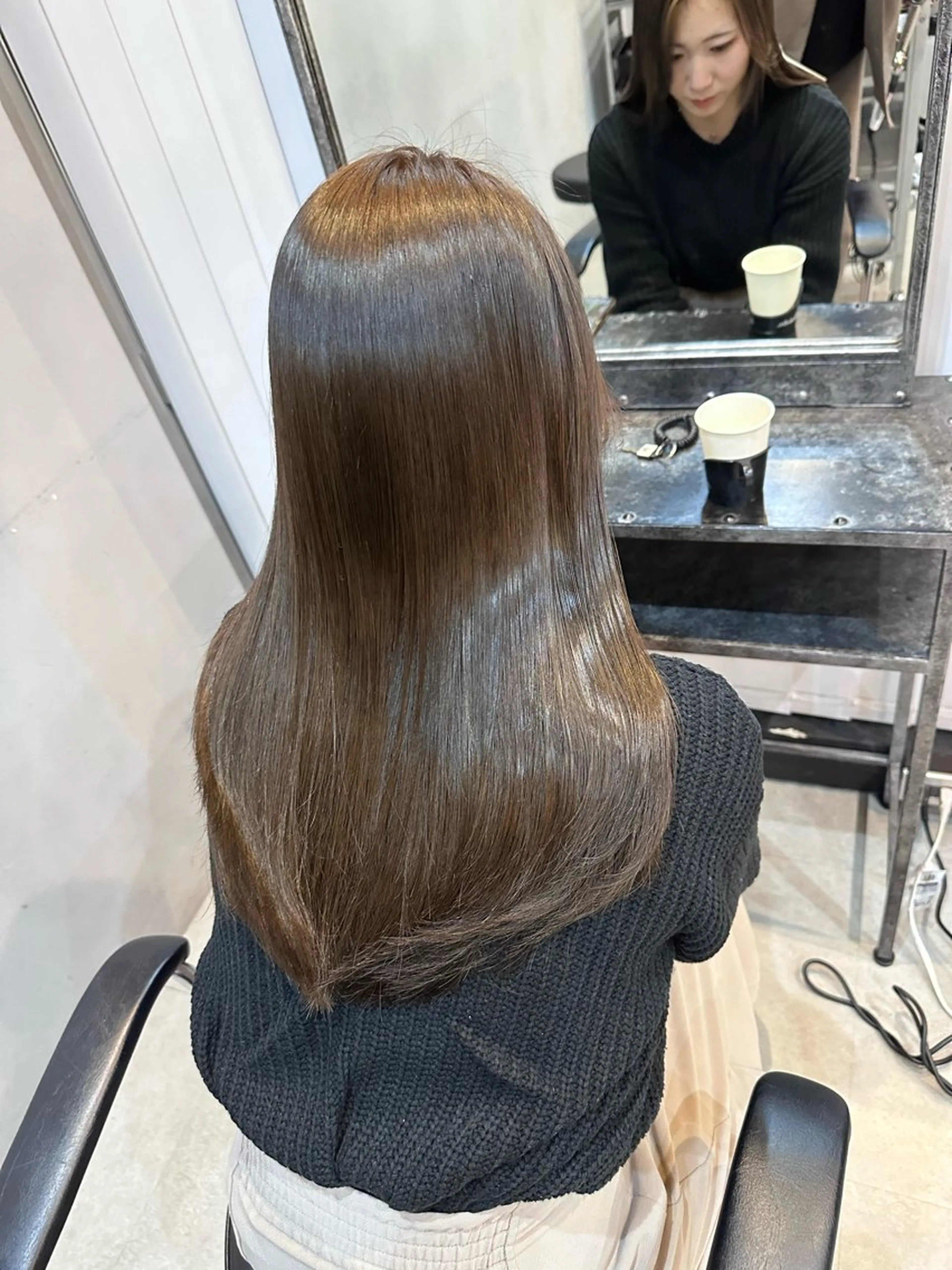 【極上のうる艶髪に★】カラー全体+Reborn髪質改善+2step Tr ¥9800の写真