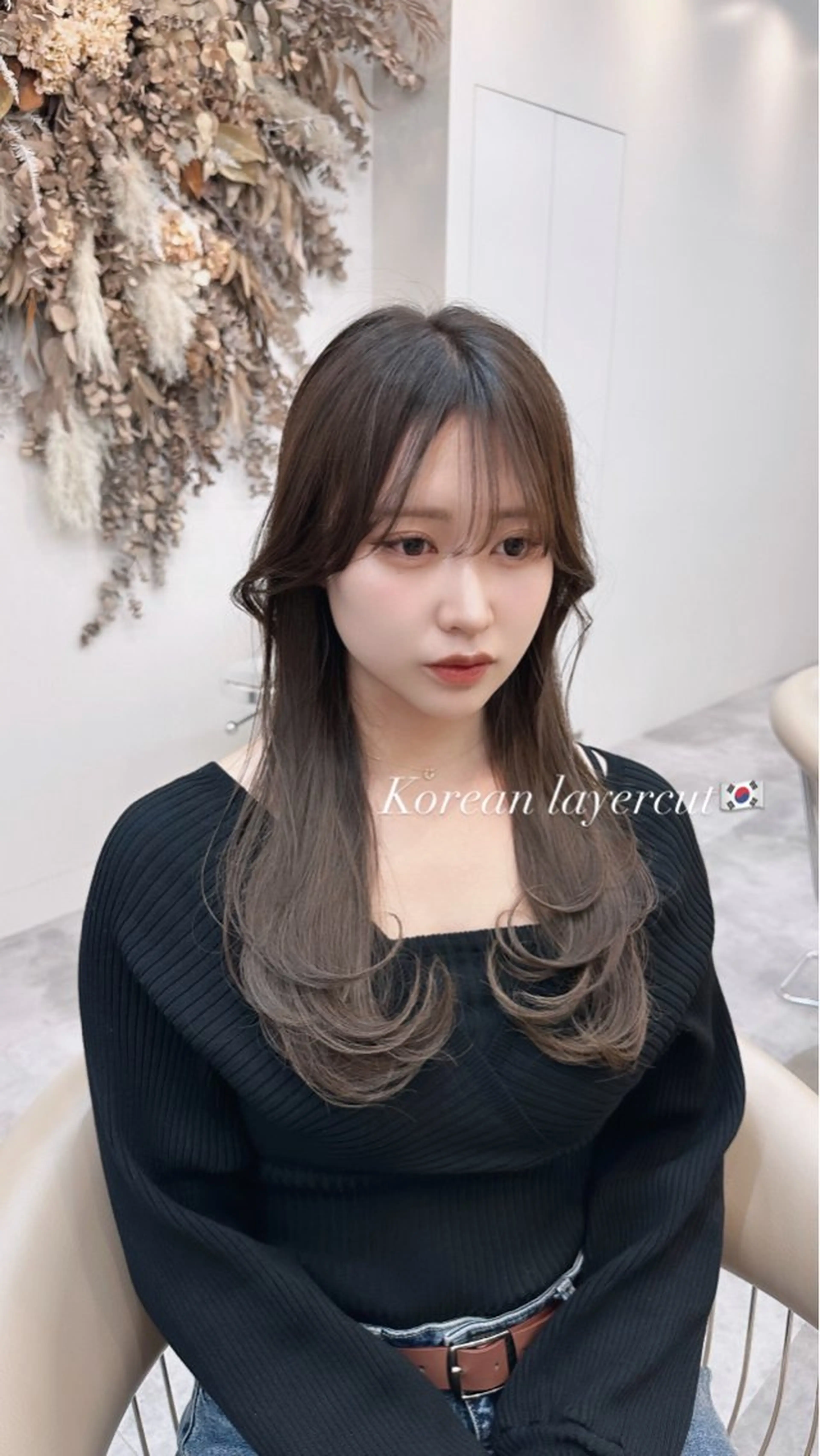 ロング カット ヘアカラー 仙台/韓国風レイヤー 髪質改善/佐藤 史弥のヘアスタイル