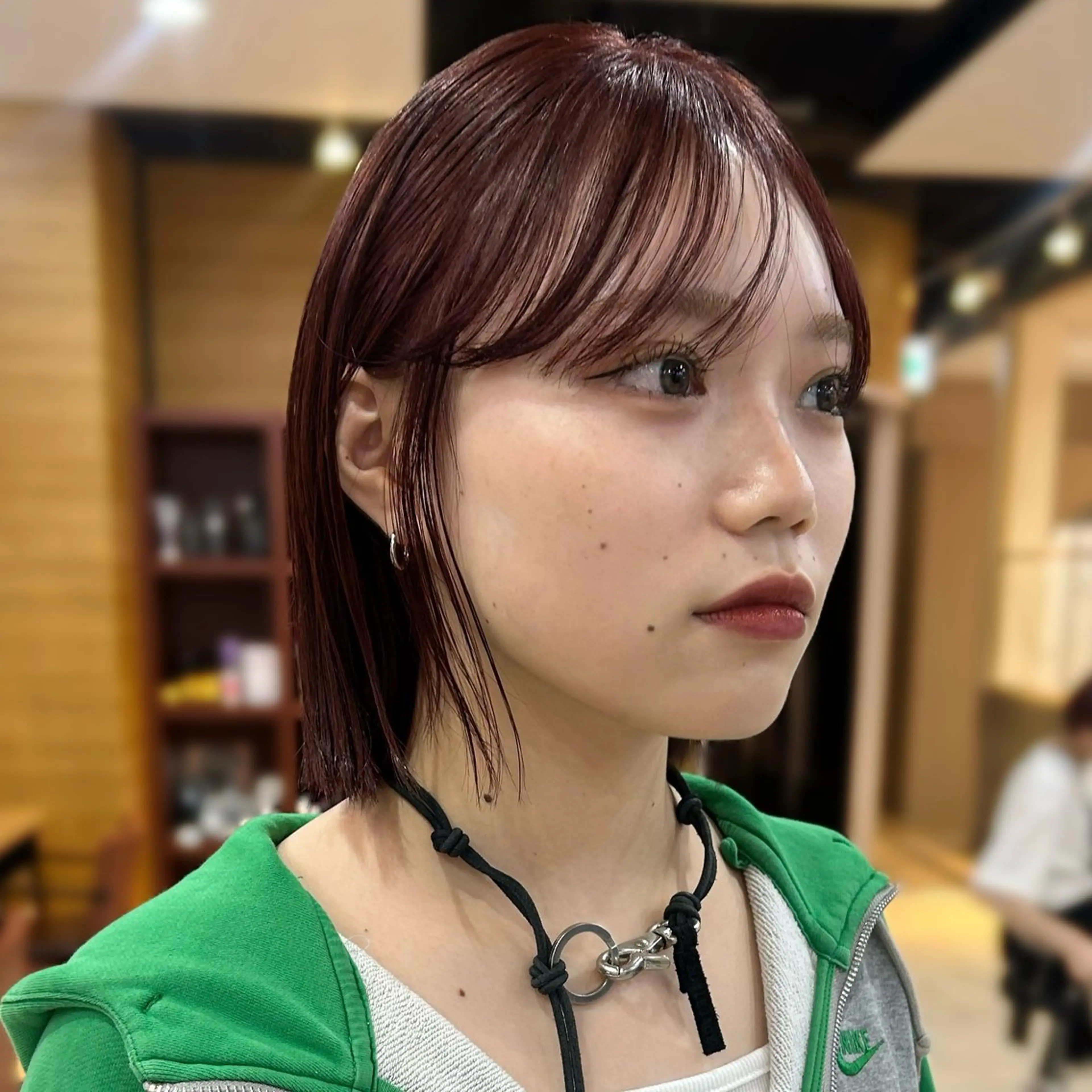 カラー レッドカラー ヘアカラー トリートメント このか/似合わせ/ 透明感/ダブルカラーのヘアスタイル