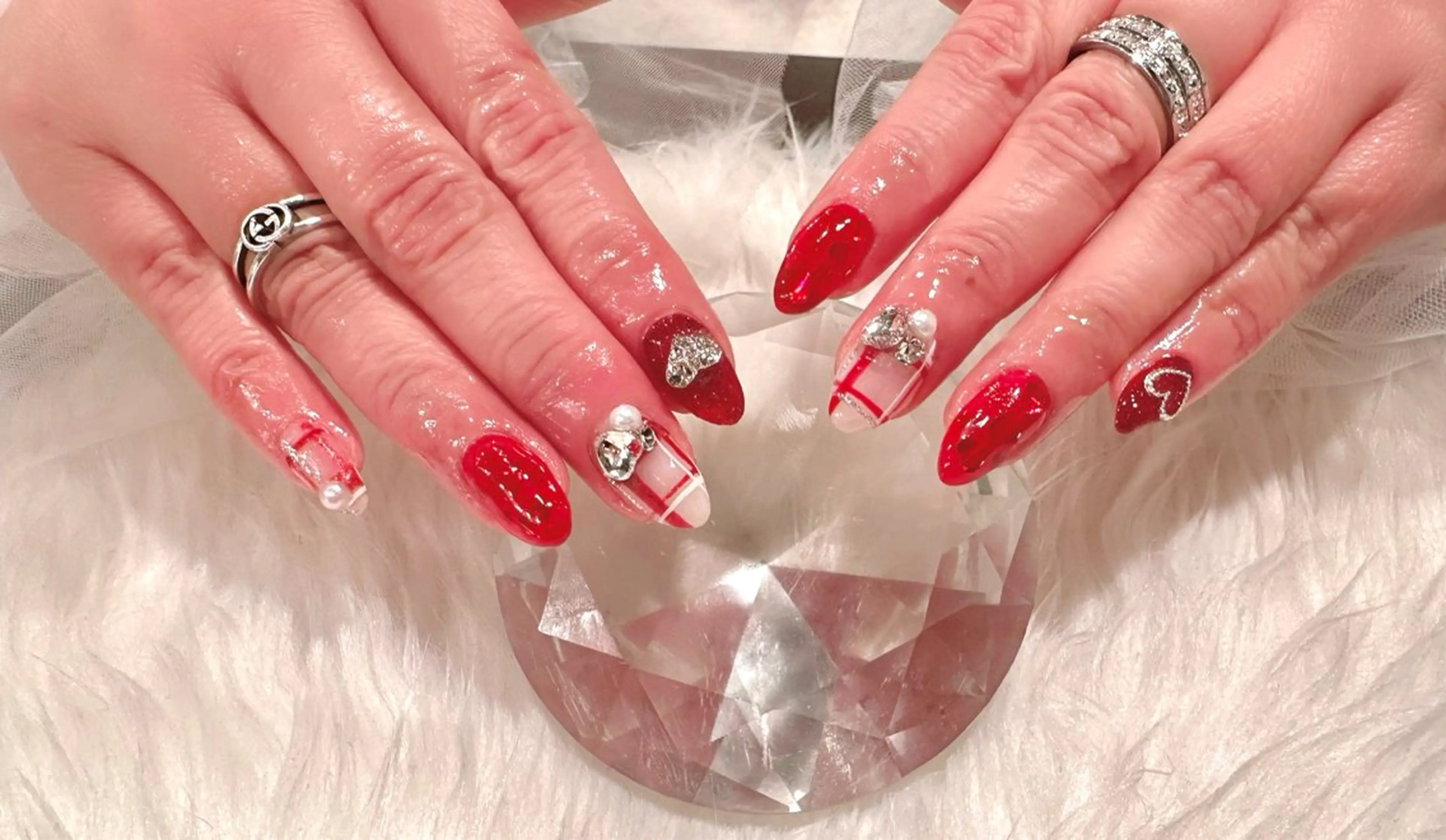 ネイル 持ち込み バレンタイン ハンドネイル nail untitled🎀のネイルデザイン