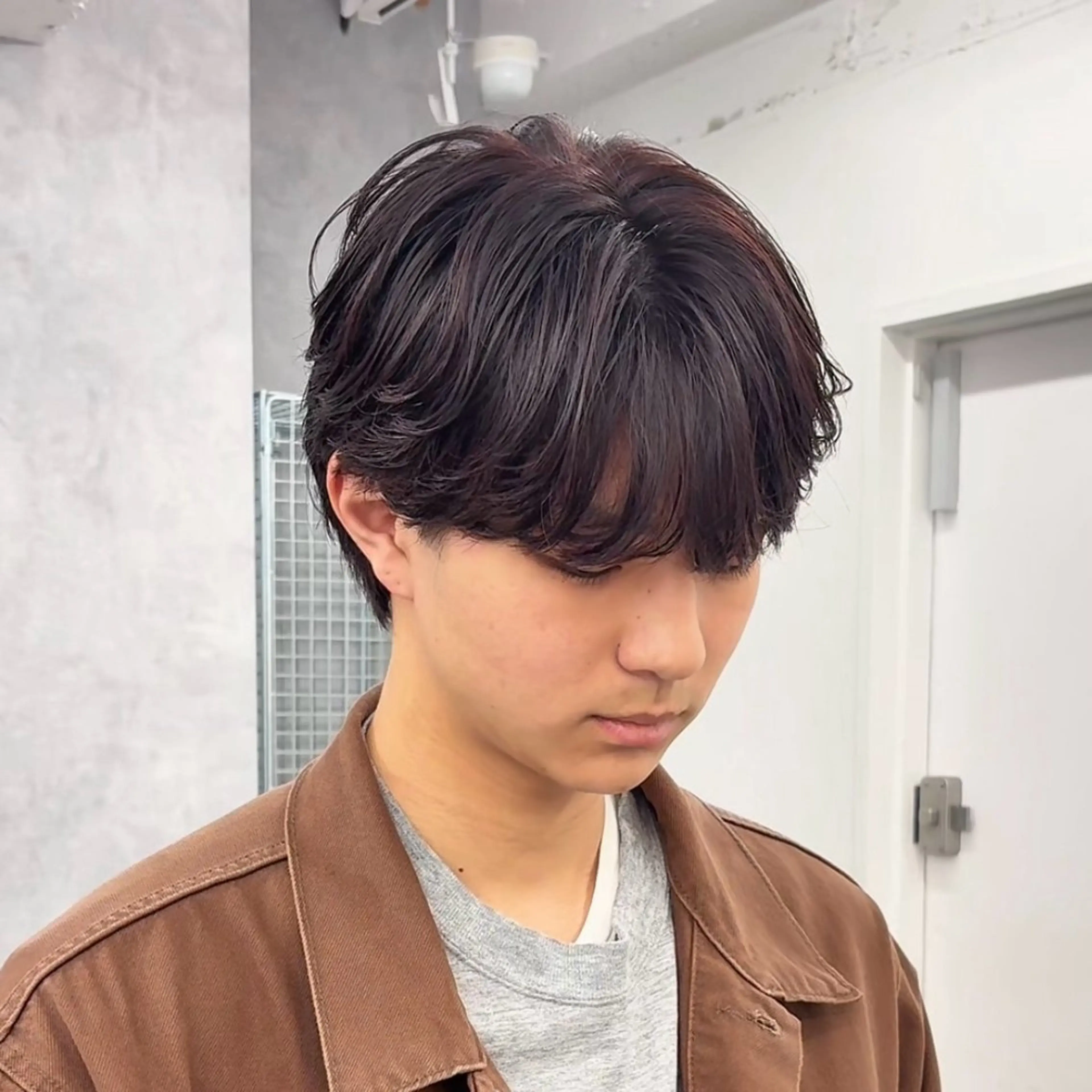 パーマ メンズ カット トリートメント 💋ホワイトメッシュ /パーマ/メンズ💋のヘアスタイル